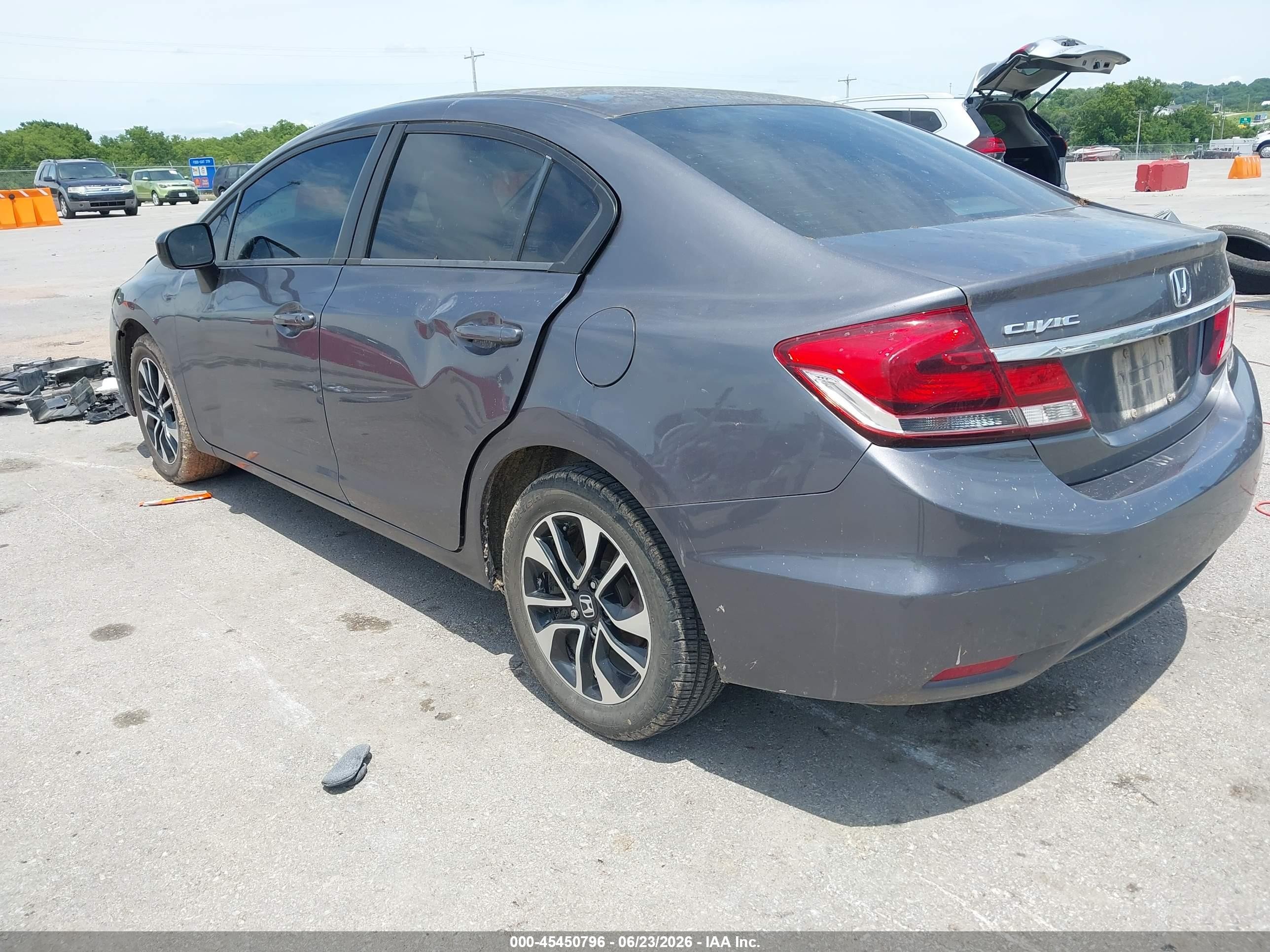 2015 Honda Civic Ex Серый vin: 19XFB2F86FE043626