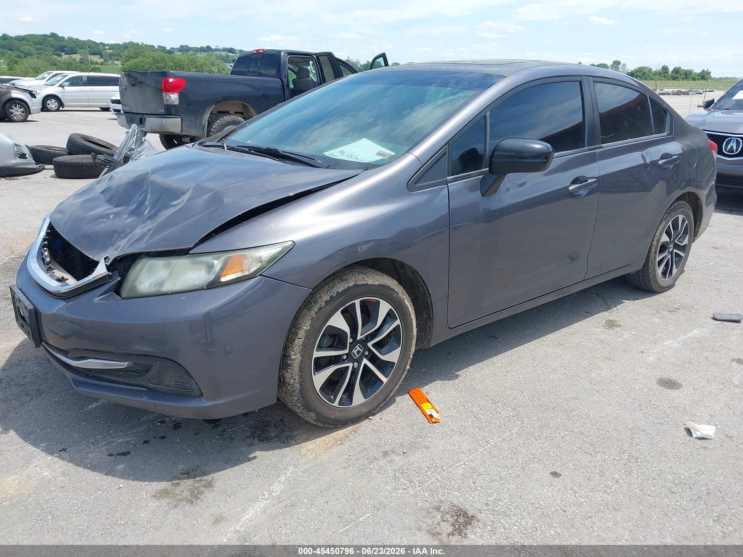 2015 Honda Civic Ex Серый vin: 19XFB2F86FE043626