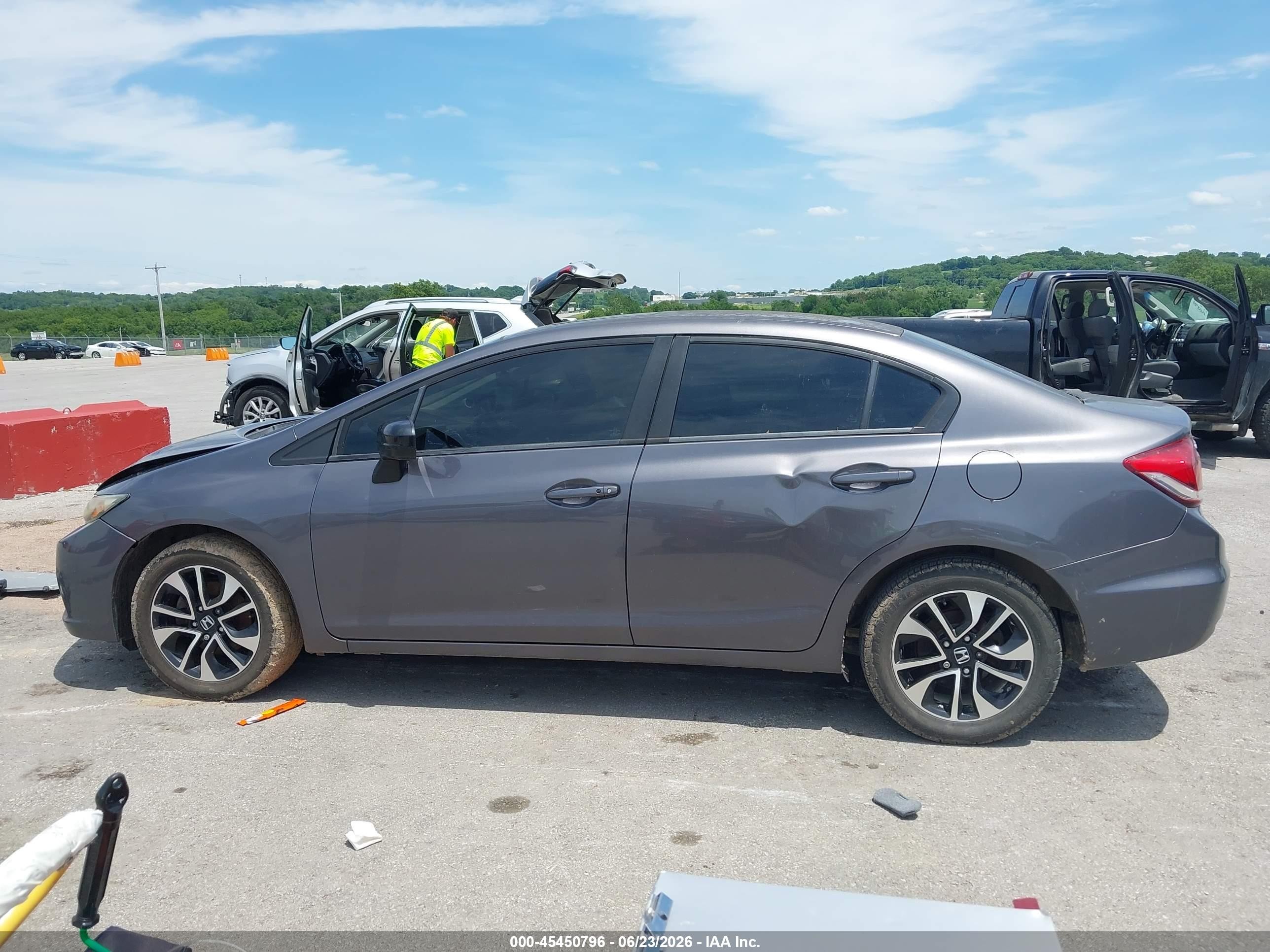2015 Honda Civic Ex Серый vin: 19XFB2F86FE043626
