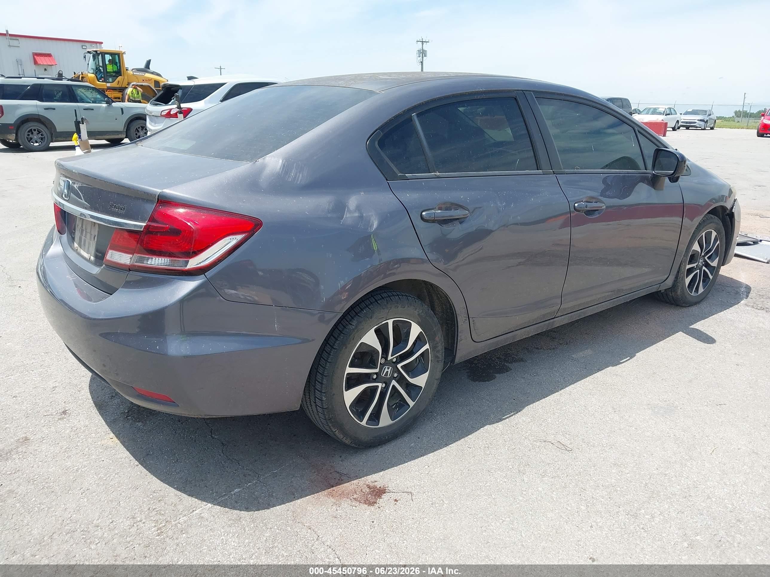 2015 Honda Civic Ex Серый vin: 19XFB2F86FE043626