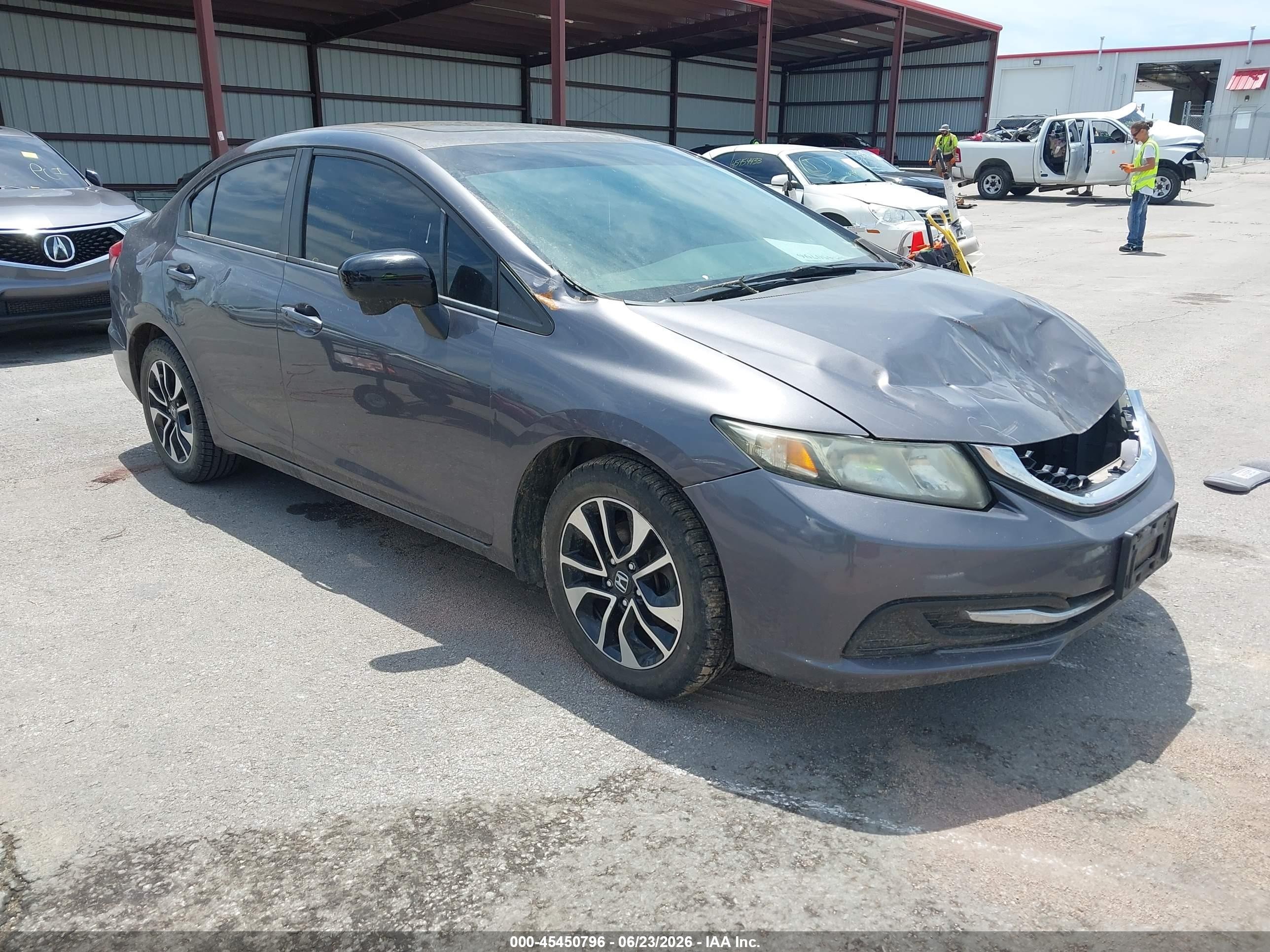 2015 Honda Civic Ex Gray vin: 19XFB2F86FE043626