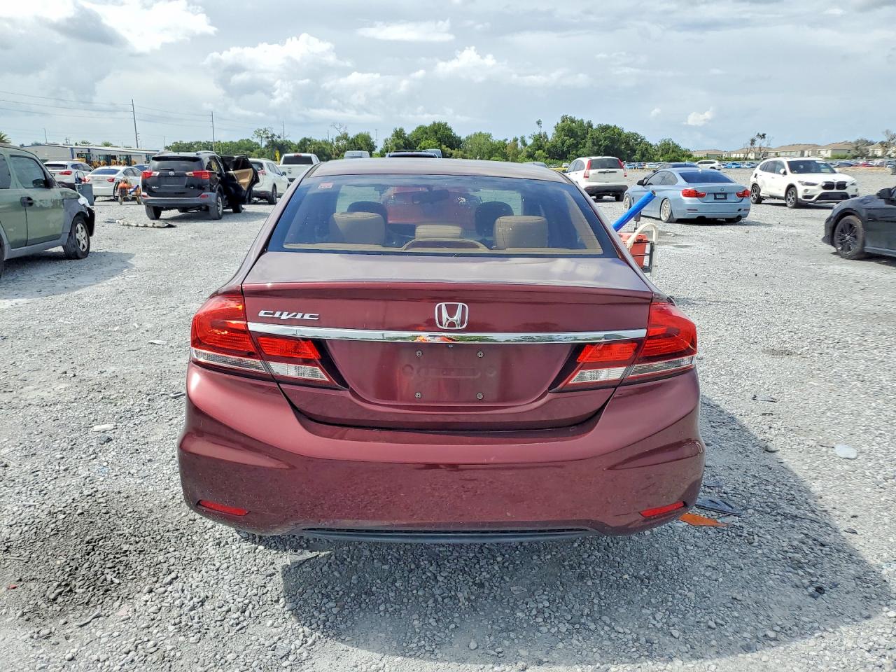 2015 Honda Civic Ex Бордовый vin: 19XFB2F86FE043917