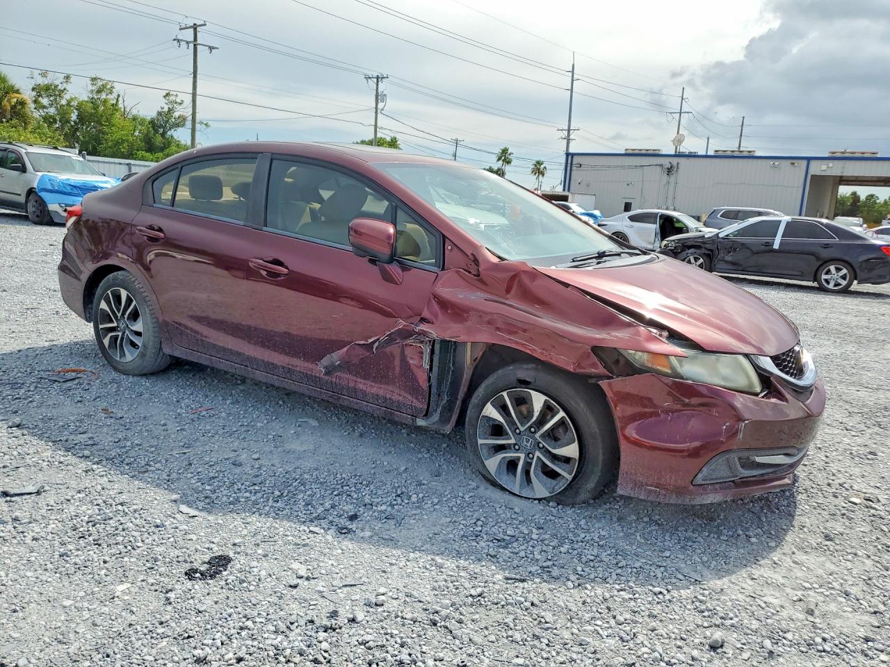 2015 Honda Civic Ex Бордовый vin: 19XFB2F86FE043917