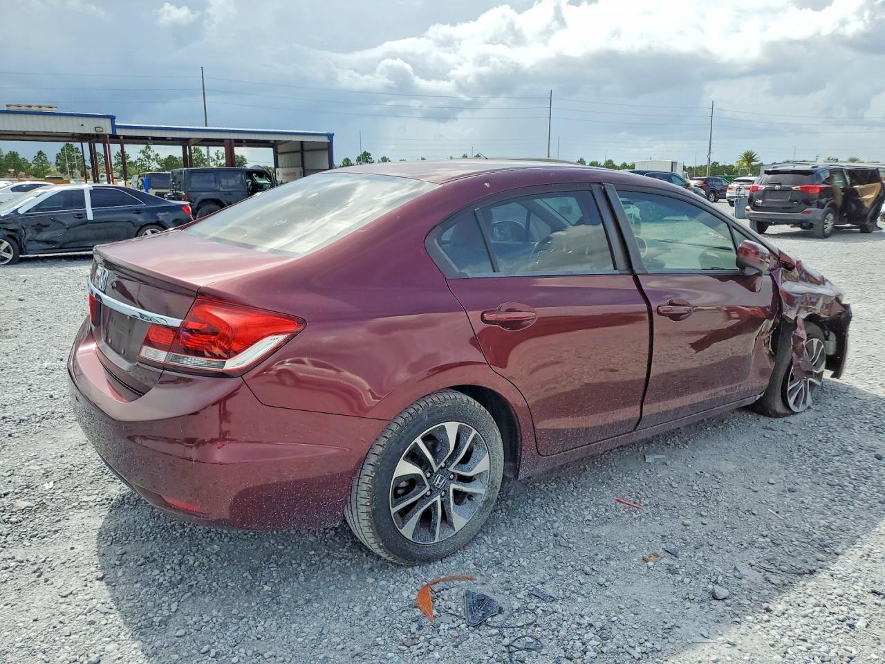 2015 Honda Civic Ex Бордовый vin: 19XFB2F86FE043917