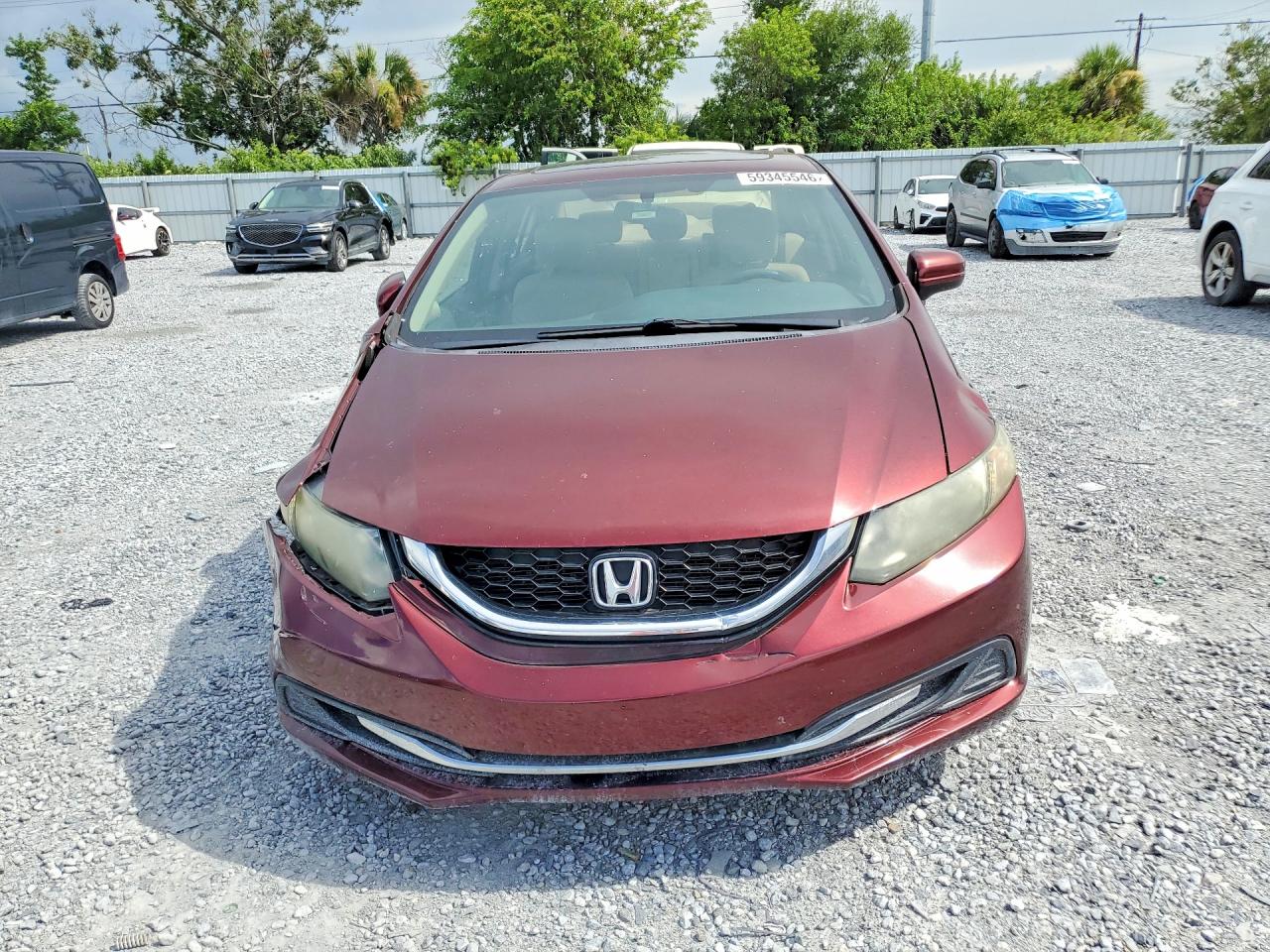 2015 Honda Civic Ex Бордовый vin: 19XFB2F86FE043917