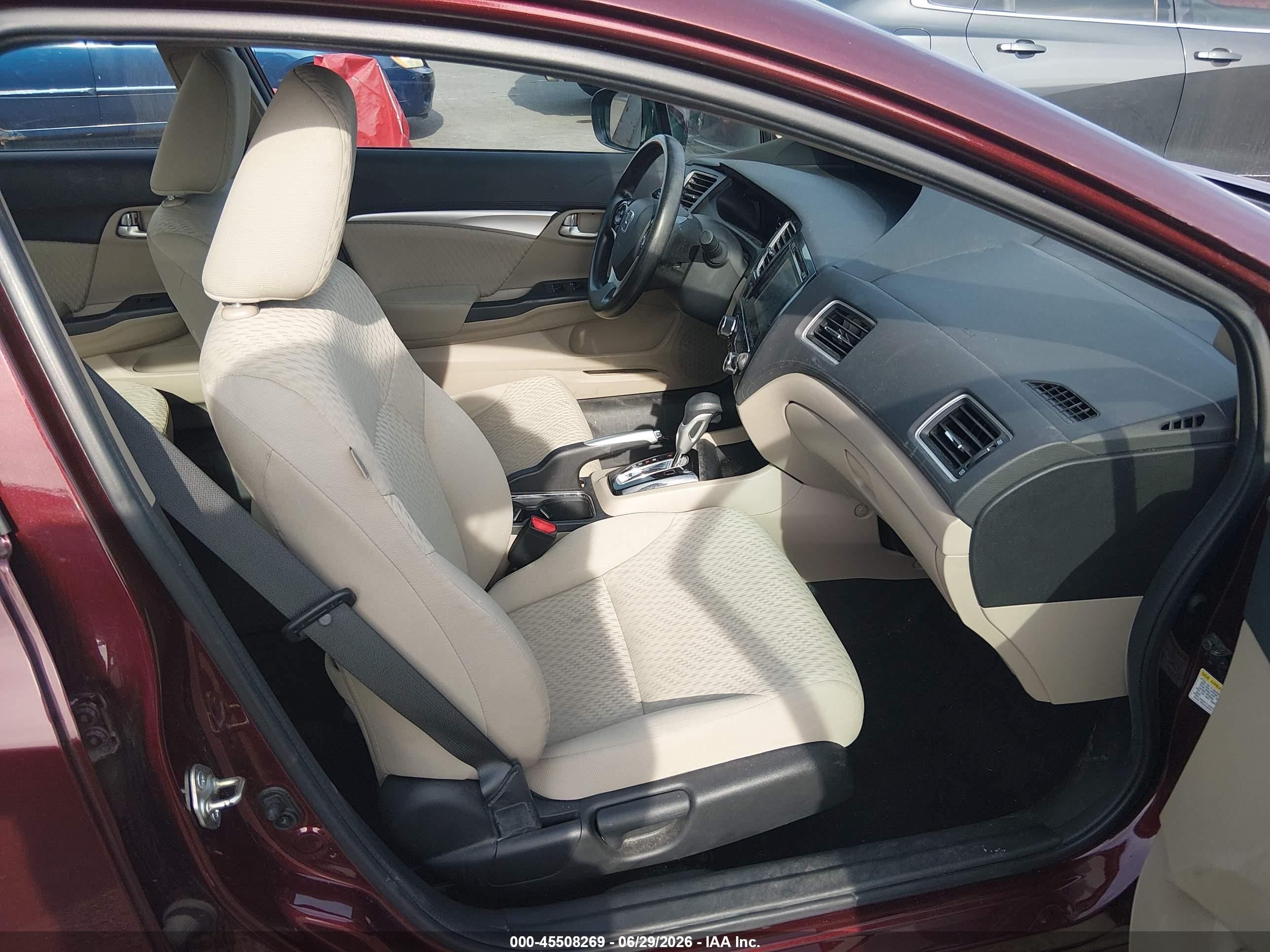 2015 Honda Civic Ex Burgundy vin: 19XFB2F86FE052679