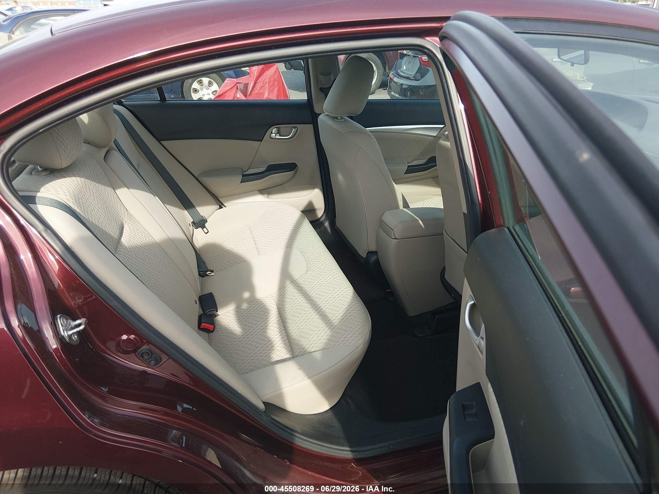 2015 Honda Civic Ex Burgundy vin: 19XFB2F86FE052679
