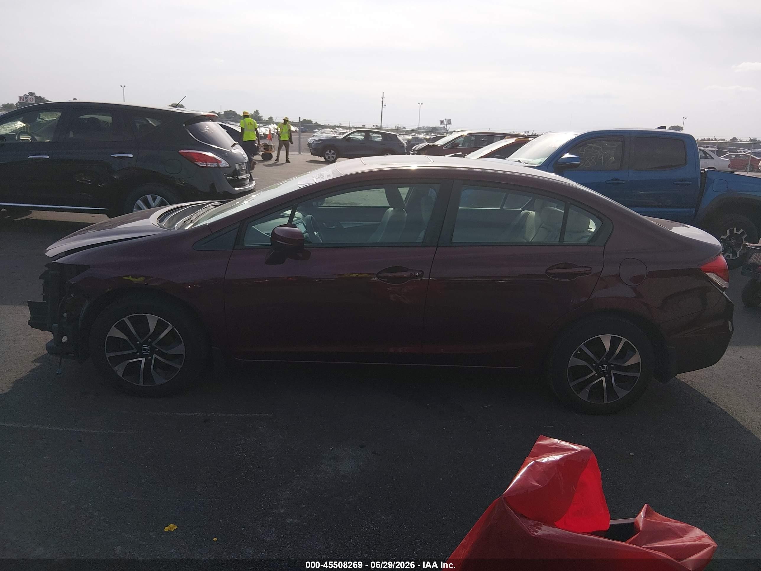 2015 Honda Civic Ex Burgundy vin: 19XFB2F86FE052679