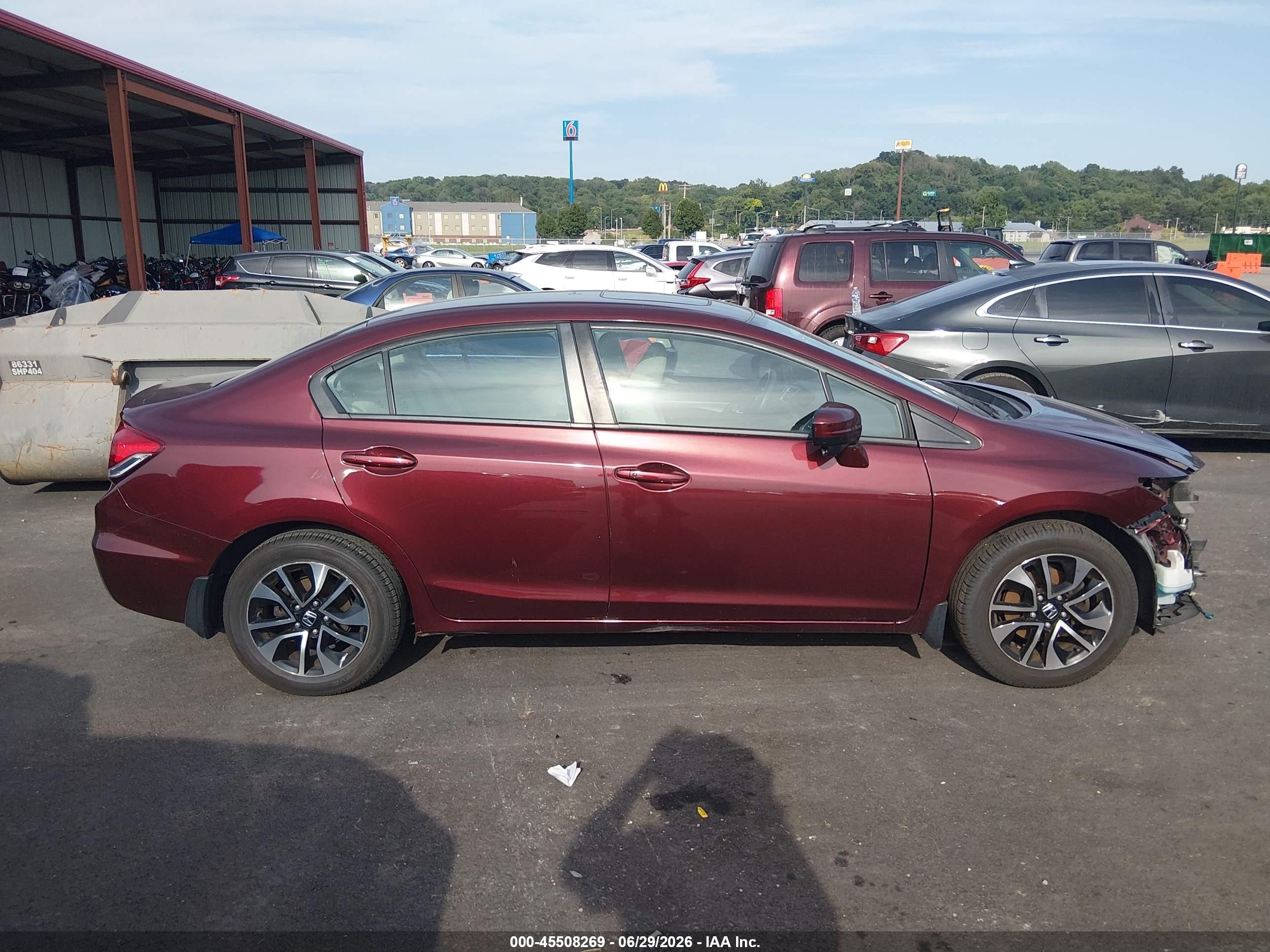 2015 Honda Civic Ex Burgundy vin: 19XFB2F86FE052679