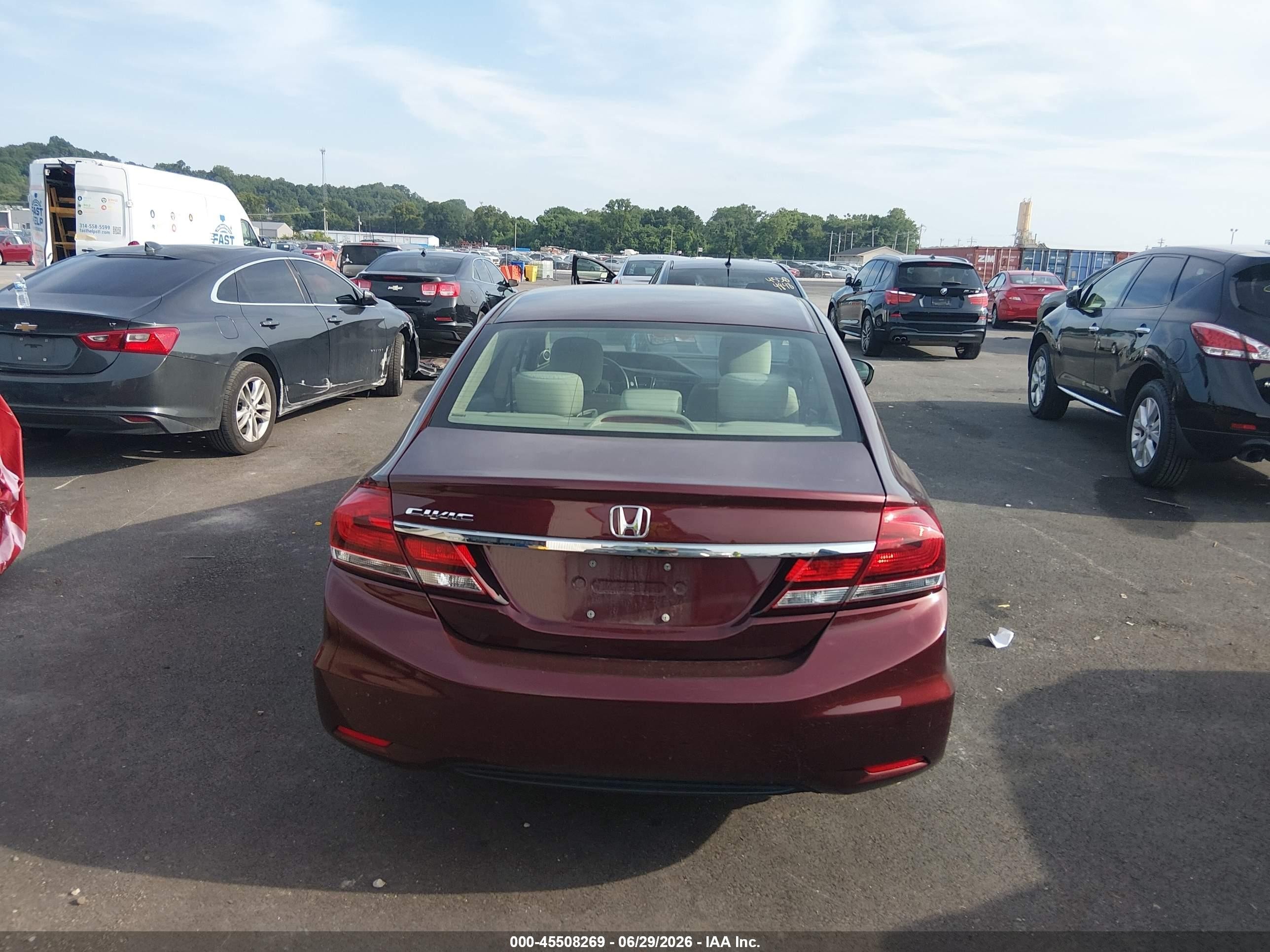 2015 Honda Civic Ex Burgundy vin: 19XFB2F86FE052679