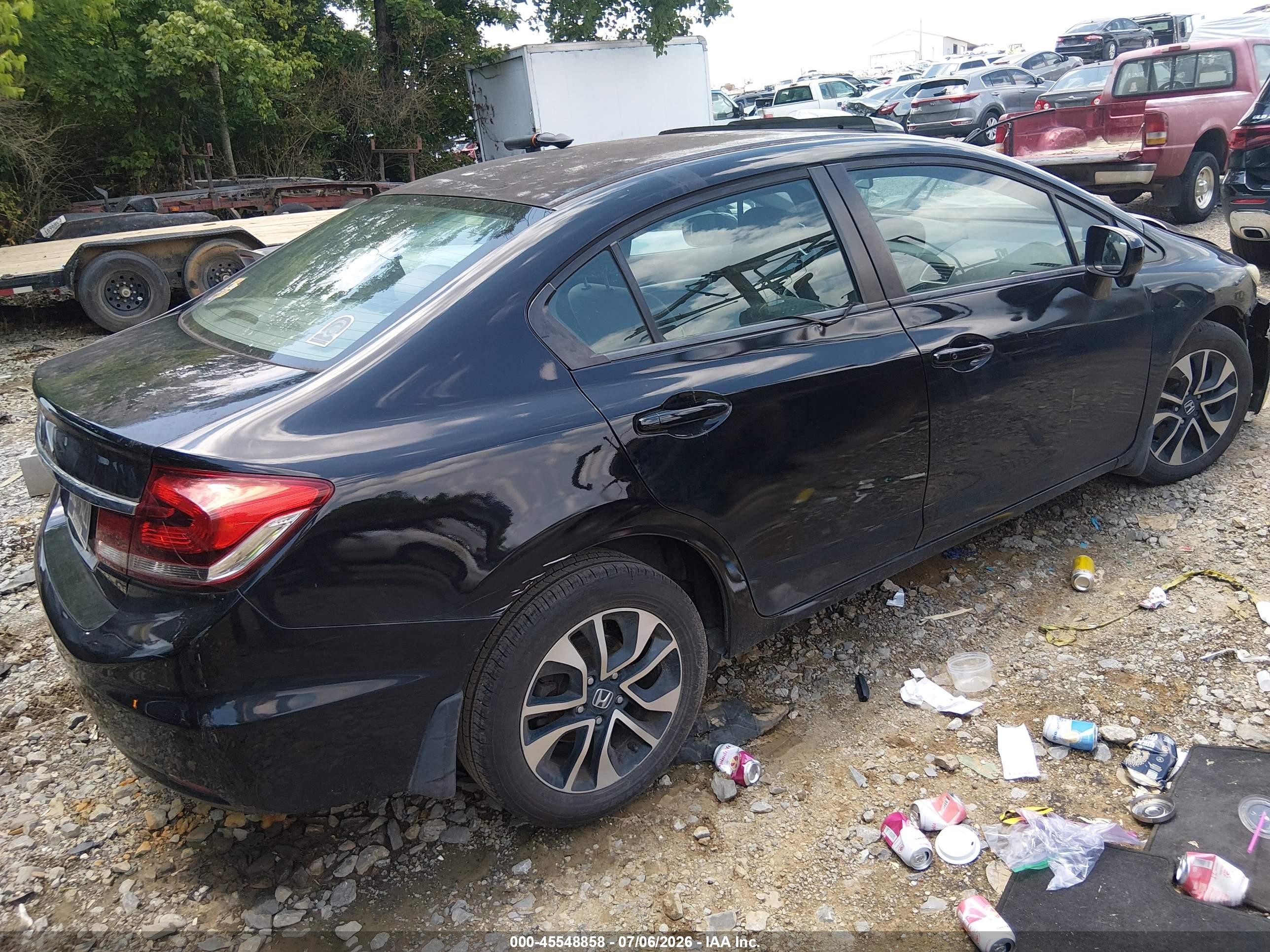 2015 Honda Civic Ex Black vin: 19XFB2F86FE080823
