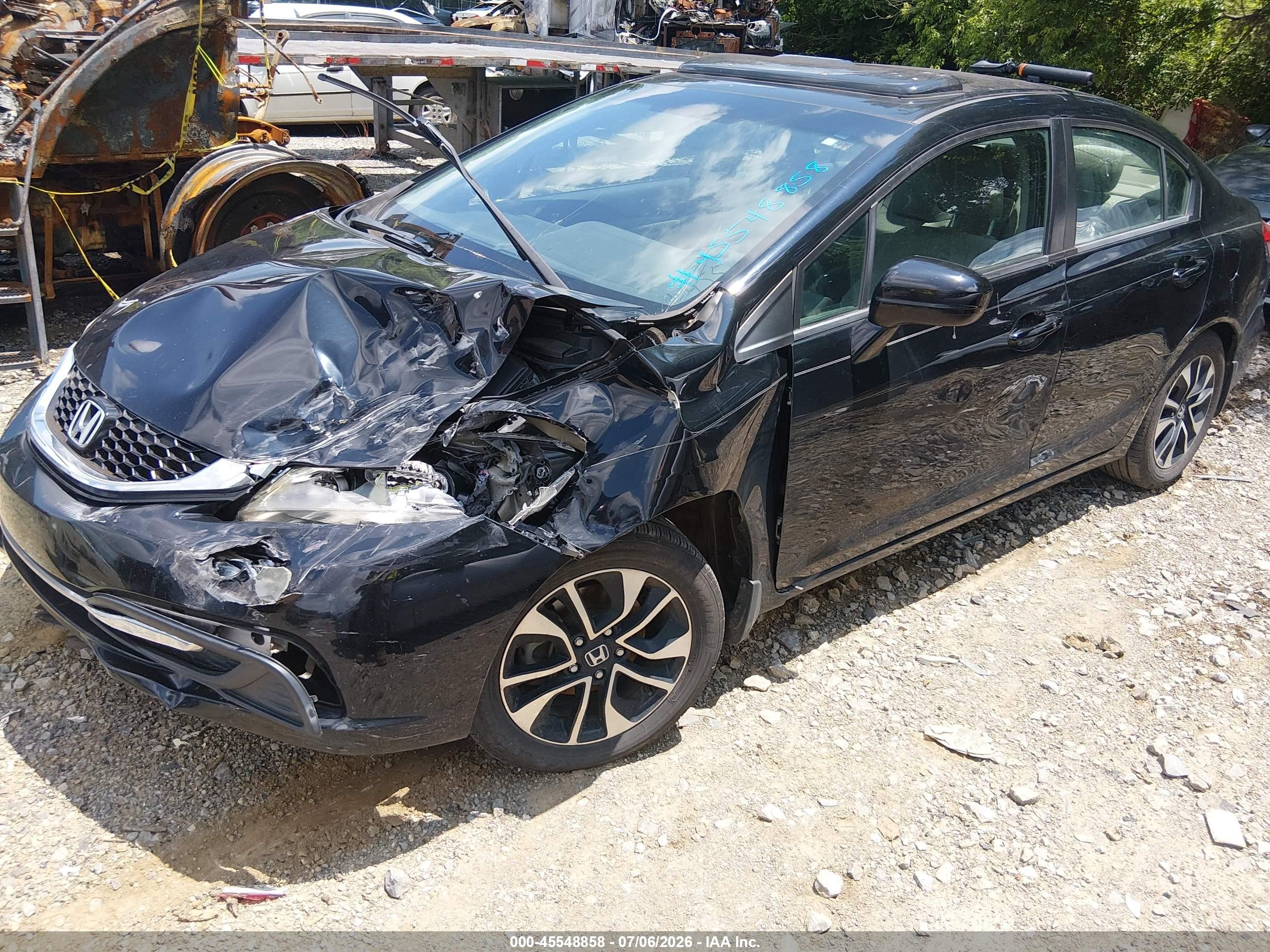 2015 Honda Civic Ex Black vin: 19XFB2F86FE080823