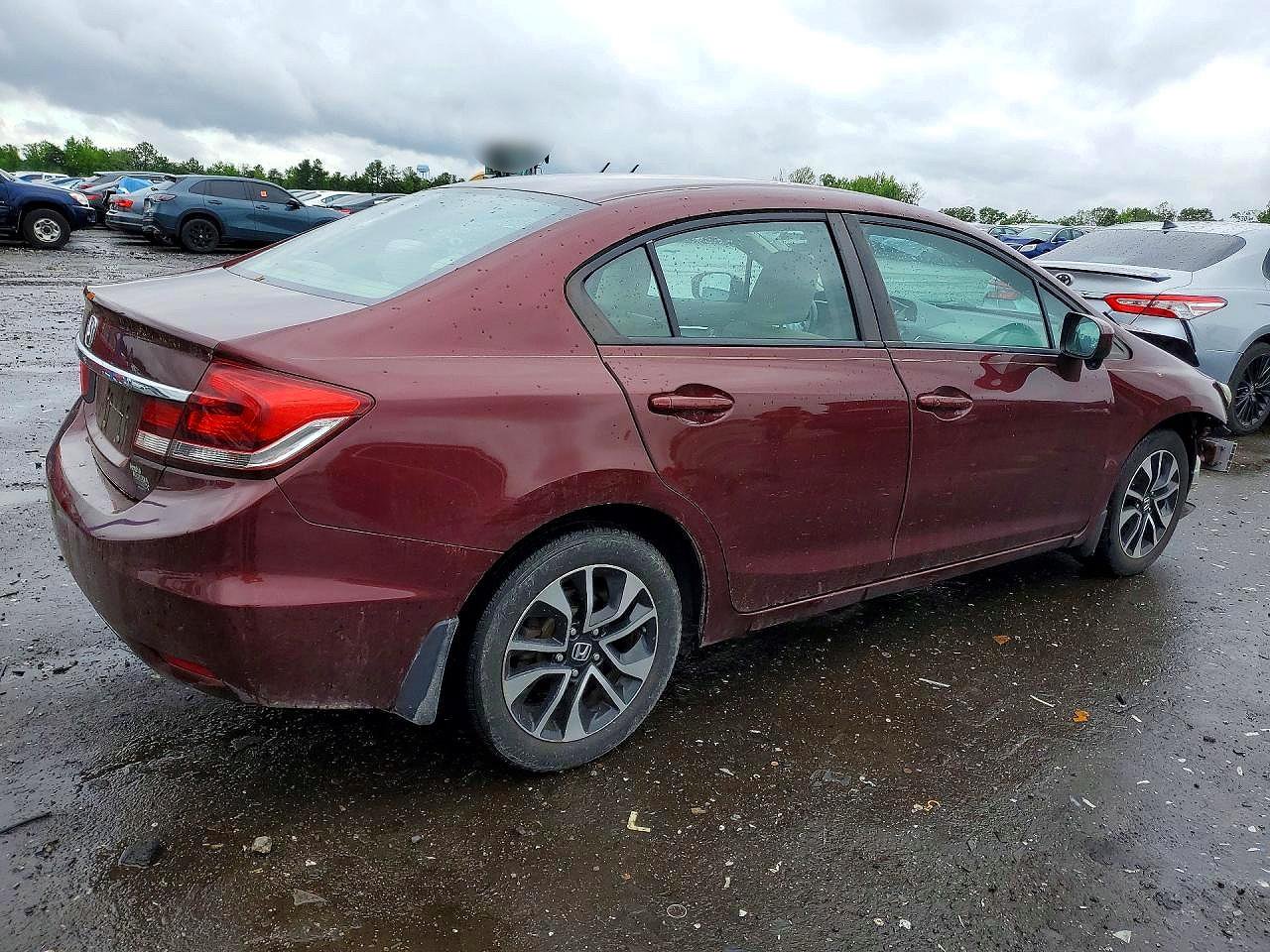2015 Honda Civic Ex Burgundy vin: 19XFB2F86FE081552