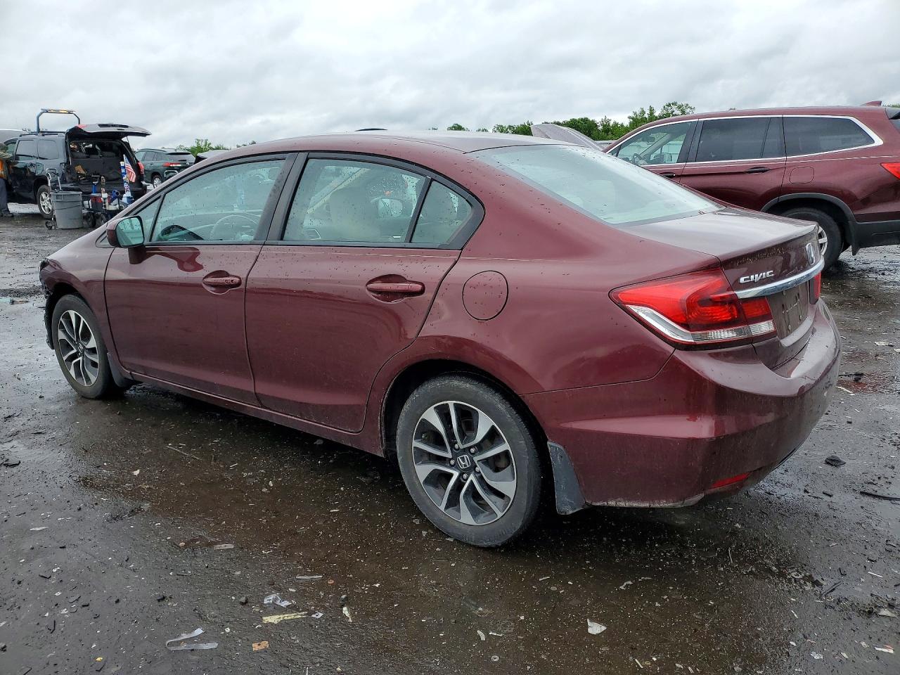 2015 Honda Civic Ex Burgundy vin: 19XFB2F86FE081552