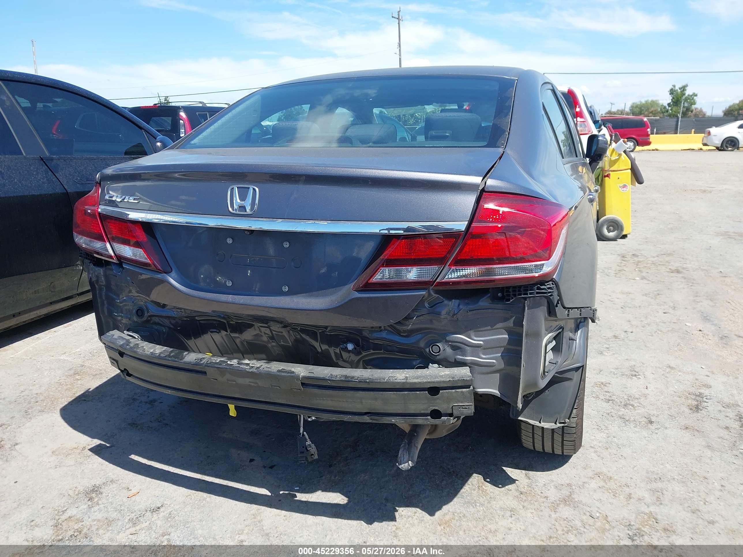 2015 Honda Civic Ex Серый vin: 19XFB2F86FE204430