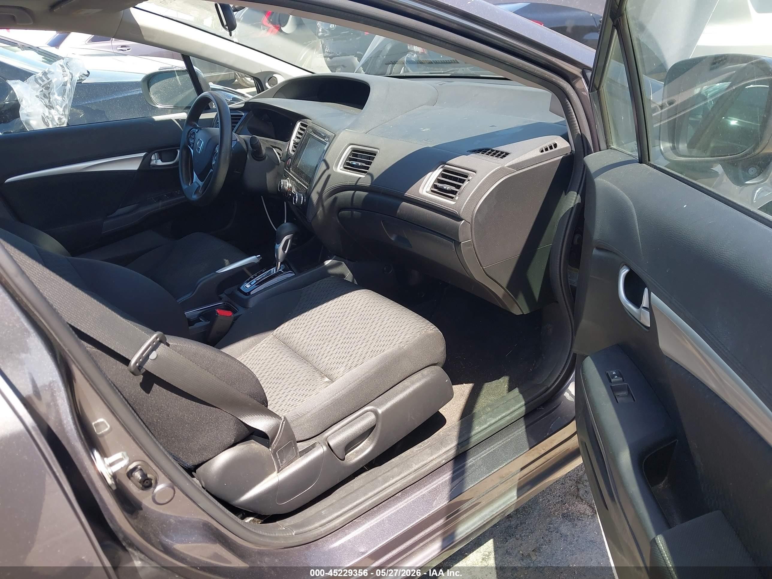 2015 Honda Civic Ex Серый vin: 19XFB2F86FE204430