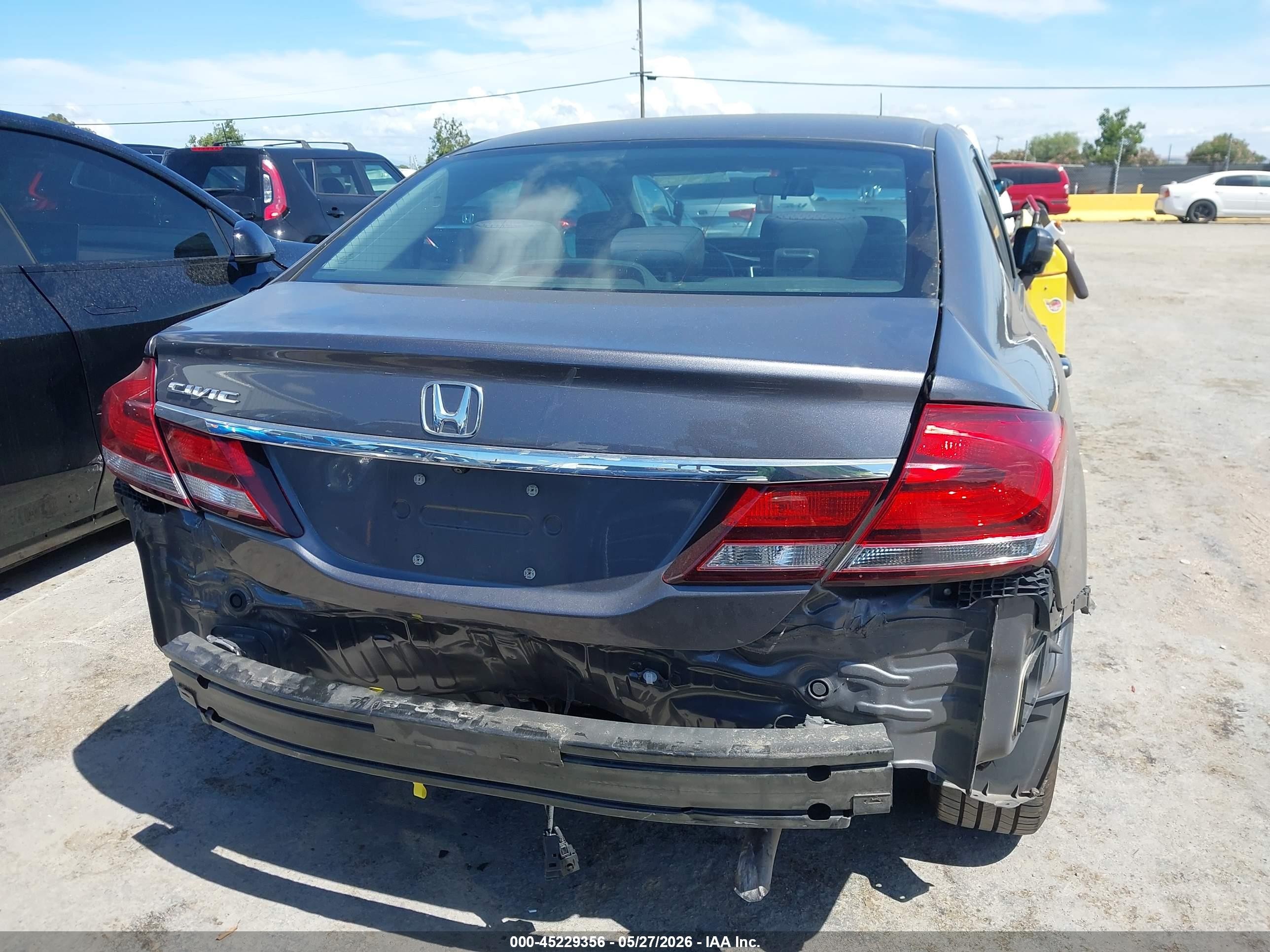 2015 Honda Civic Ex Серый vin: 19XFB2F86FE204430