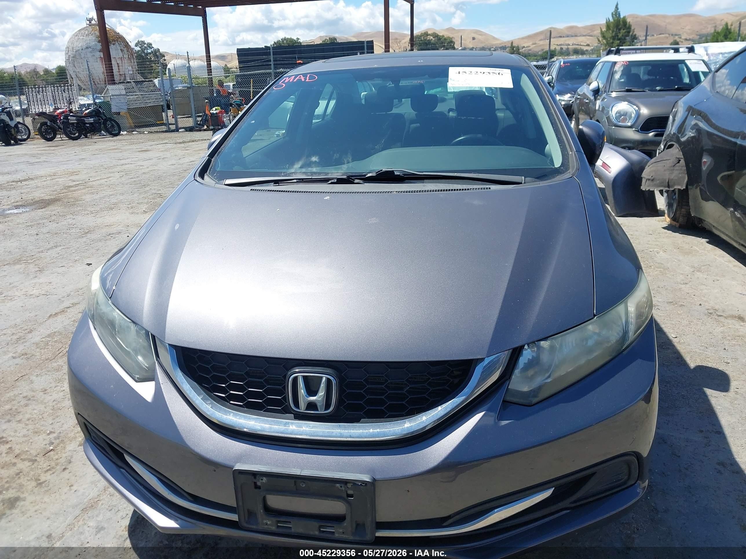 2015 Honda Civic Ex Серый vin: 19XFB2F86FE204430