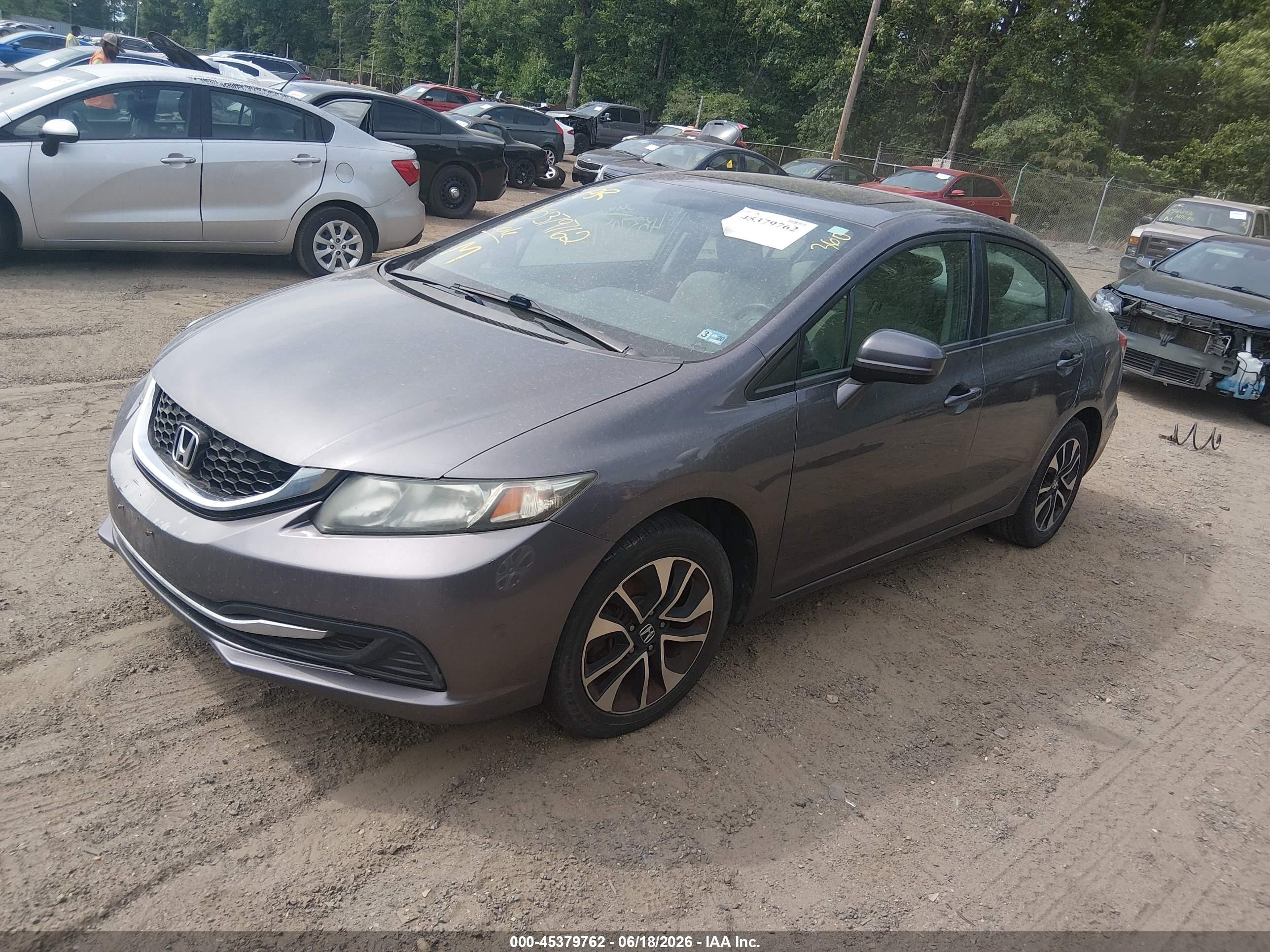 2015 Honda Civic Ex Gray vin: 19XFB2F86FE223026