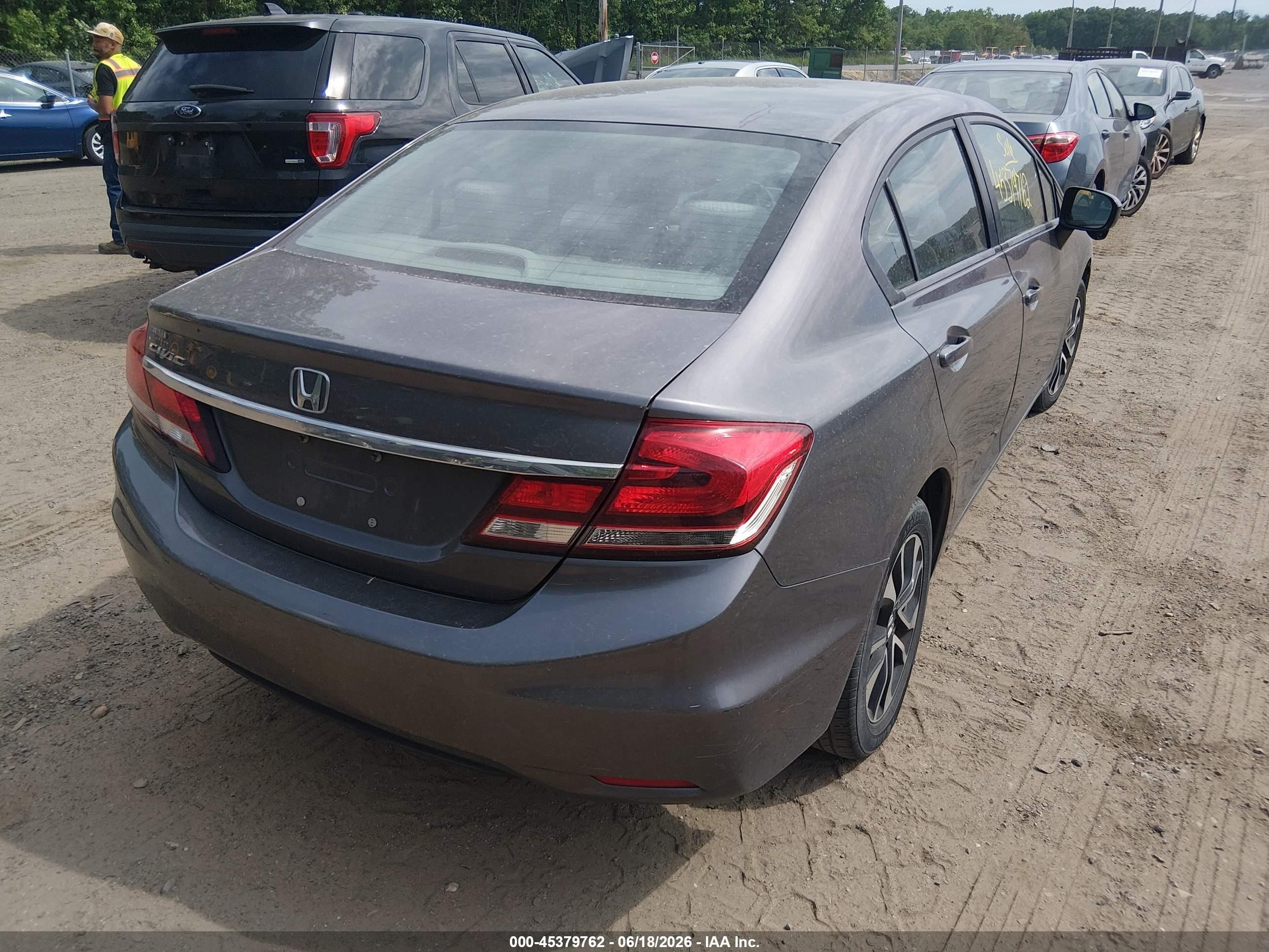 2015 Honda Civic Ex Gray vin: 19XFB2F86FE223026