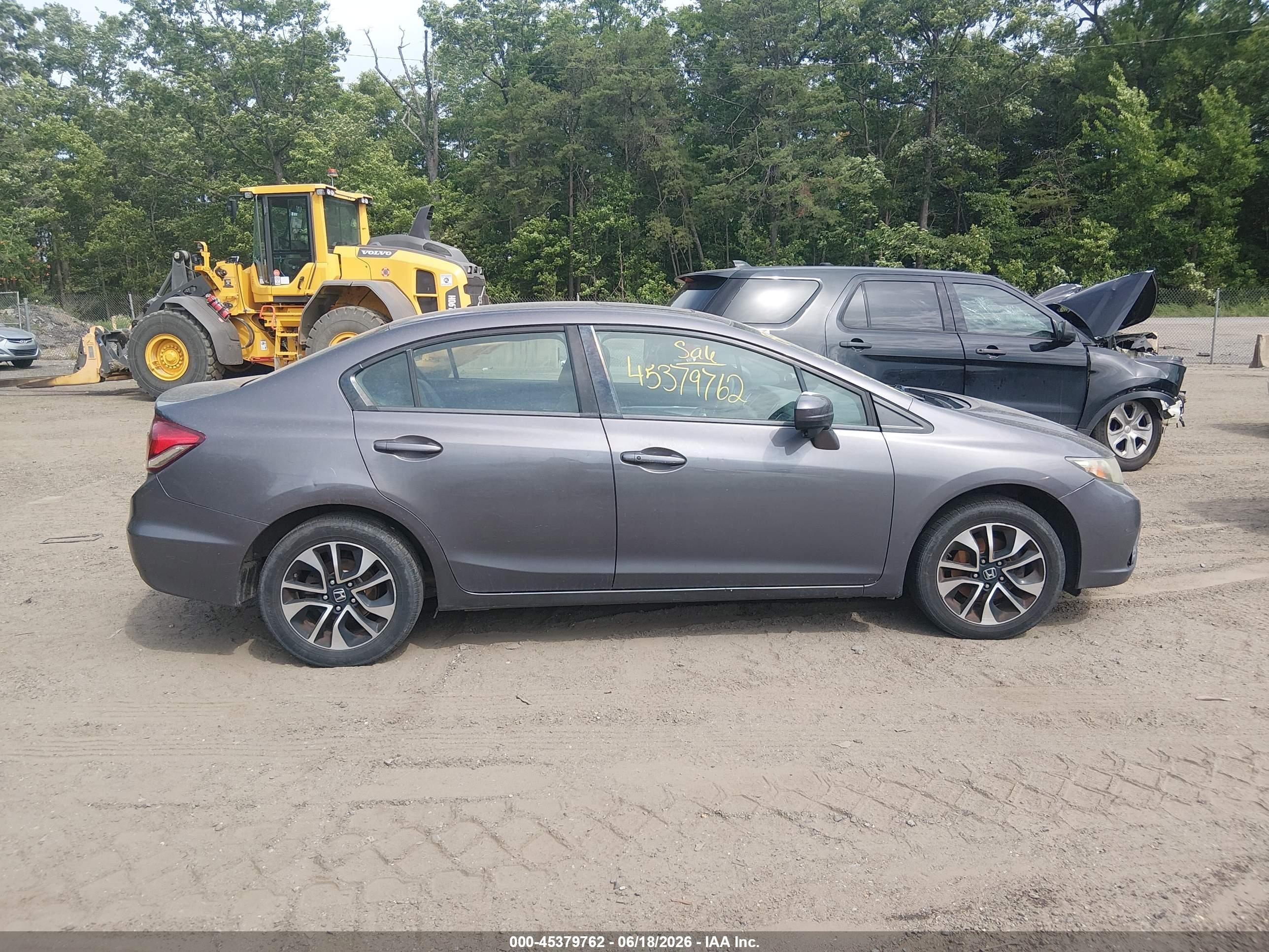 2015 Honda Civic Ex Gray vin: 19XFB2F86FE223026