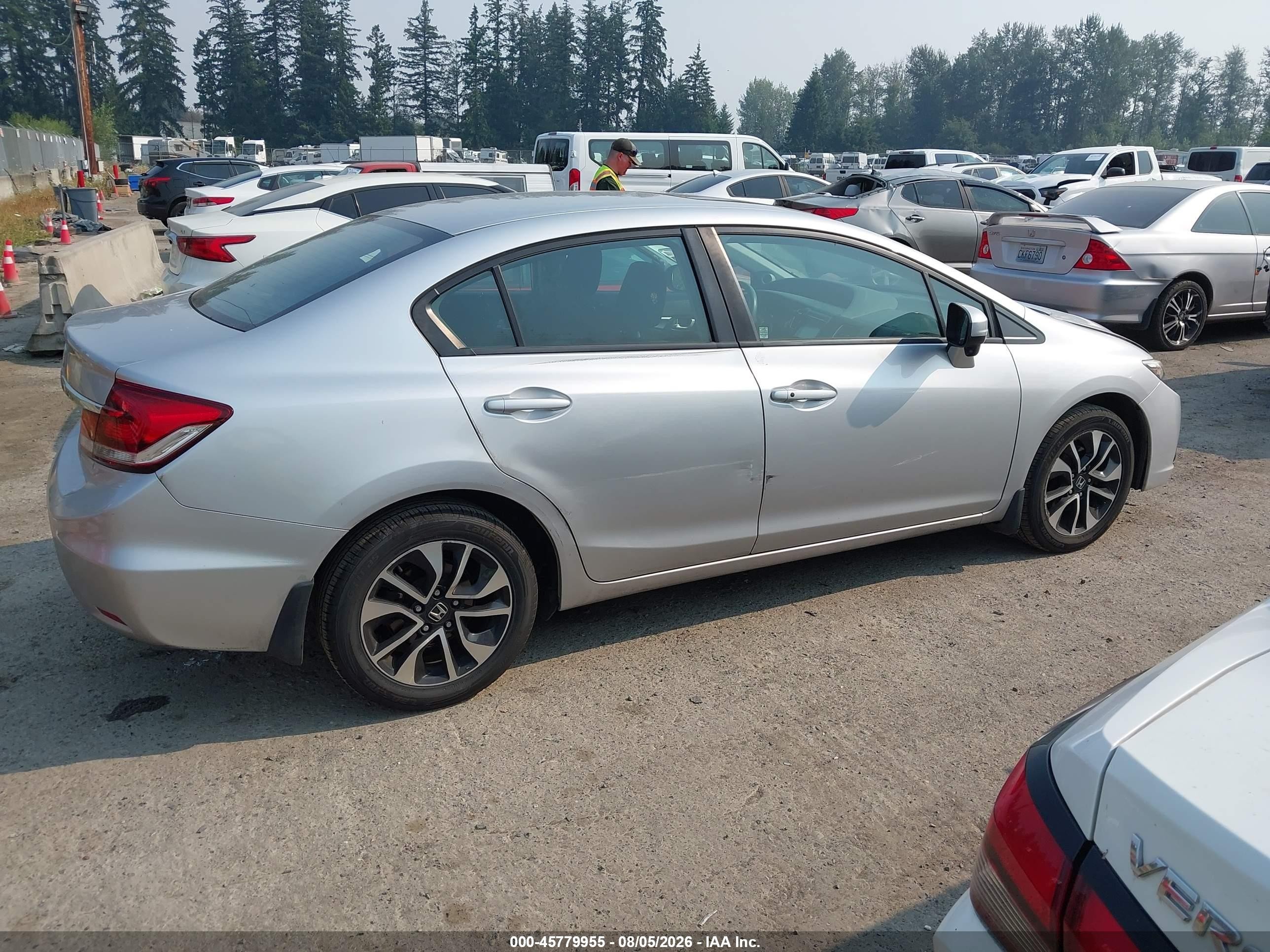 2015 Honda Civic Ex Silver vin: 19XFB2F86FE275286