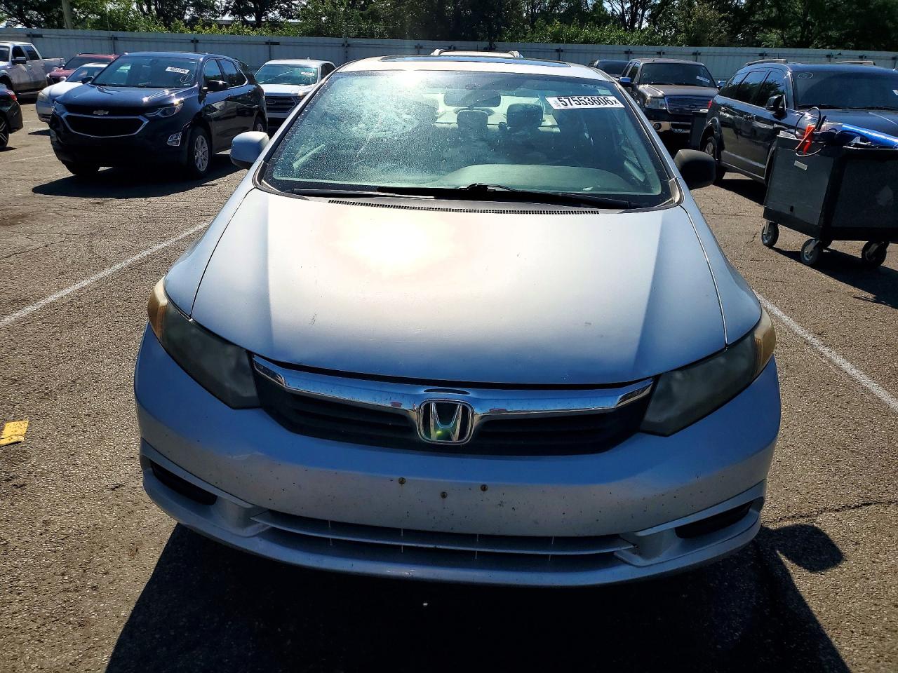 2012 Honda Civic Ex Silver vin: 19XFB2F87CE011859