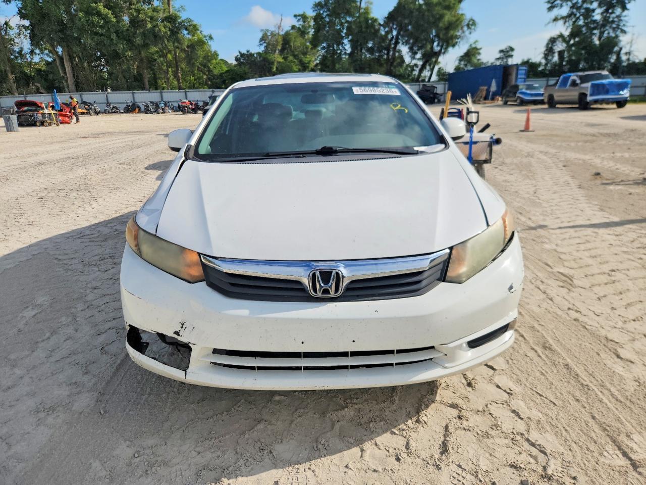 2012 Honda Civic Ex White vin: 19XFB2F87CE045820