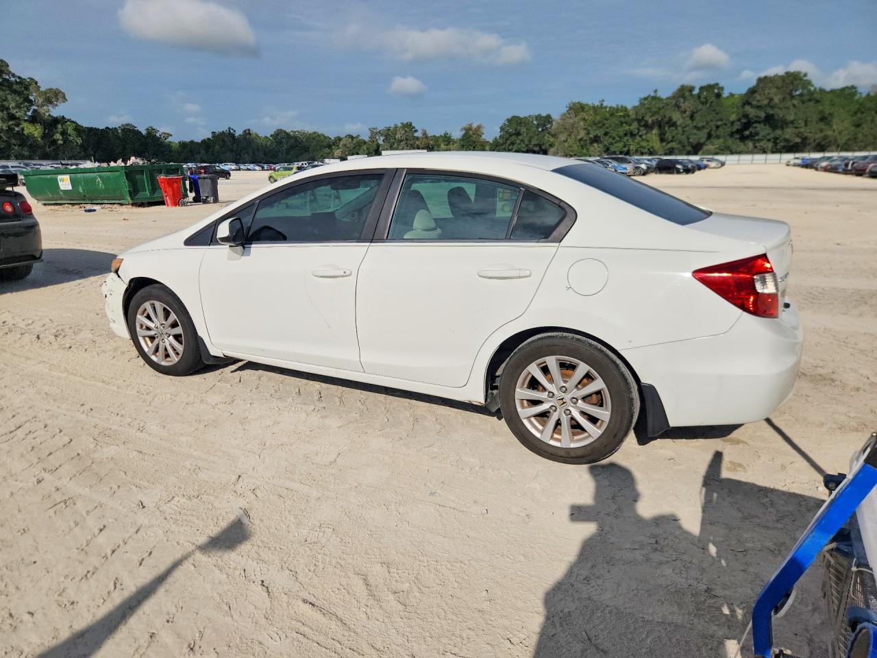 2012 Honda Civic Ex White vin: 19XFB2F87CE045820