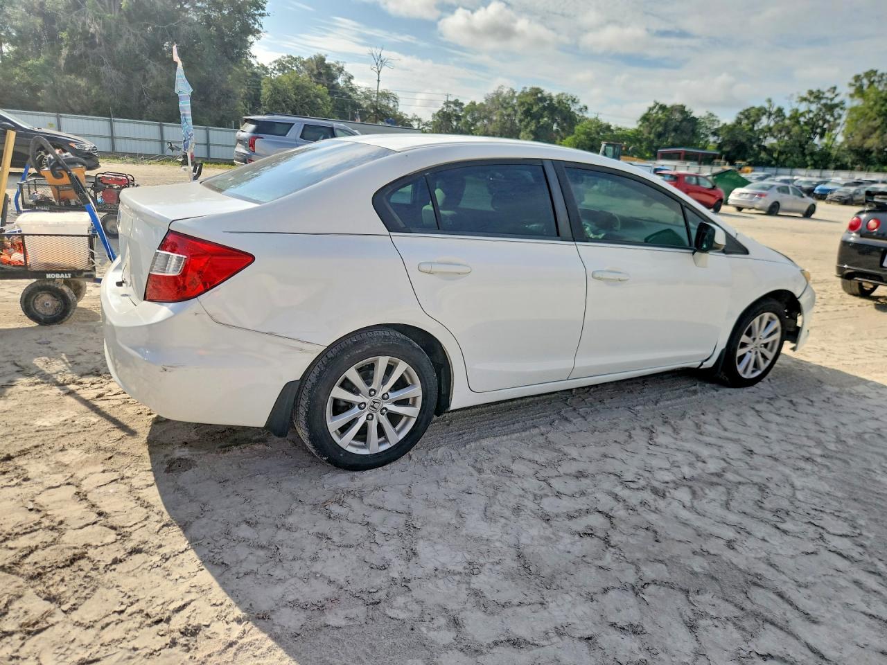 2012 Honda Civic Ex White vin: 19XFB2F87CE045820