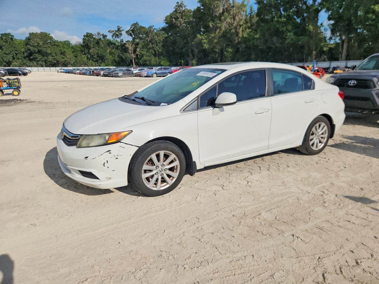 2012 Honda Civic Ex White vin: 19XFB2F87CE045820