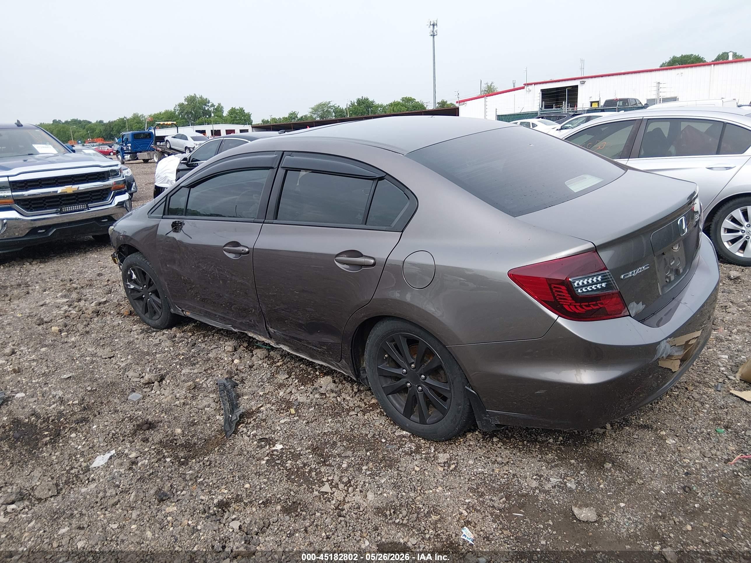 2012 Honda Civic Ex Gray vin: 19XFB2F87CE050452