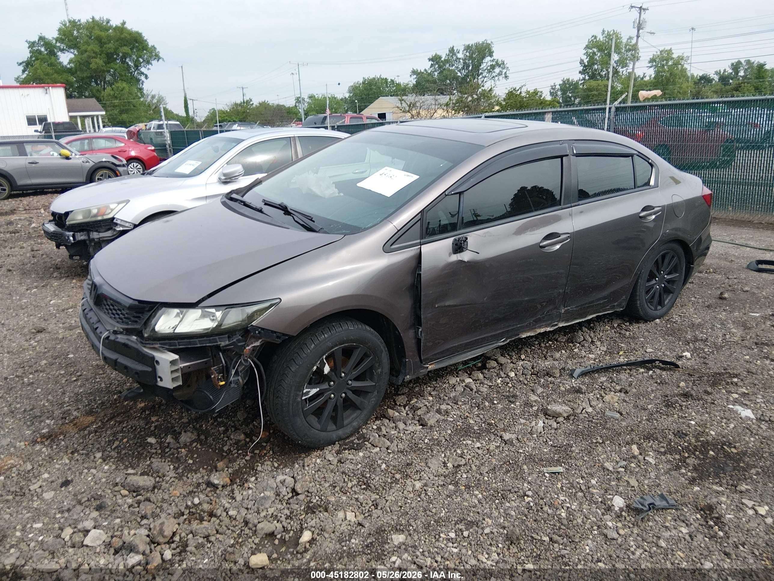 2012 Honda Civic Ex Gray vin: 19XFB2F87CE050452