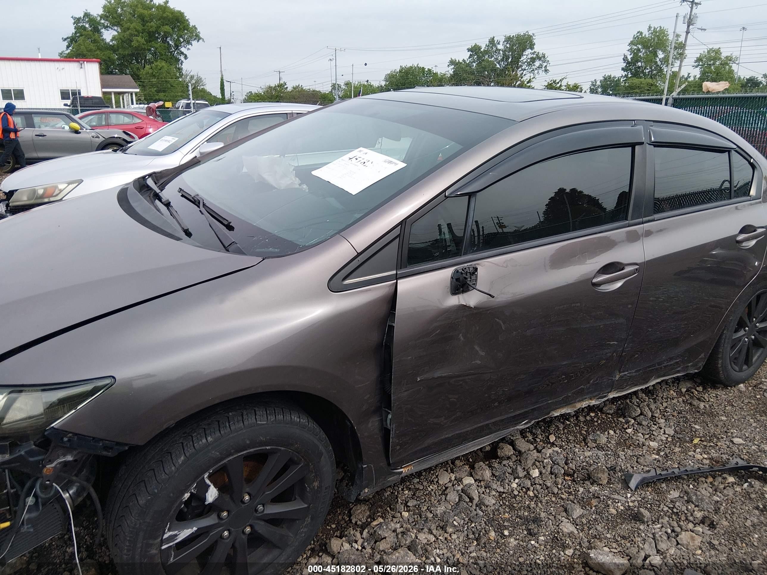 2012 Honda Civic Ex Gray vin: 19XFB2F87CE050452