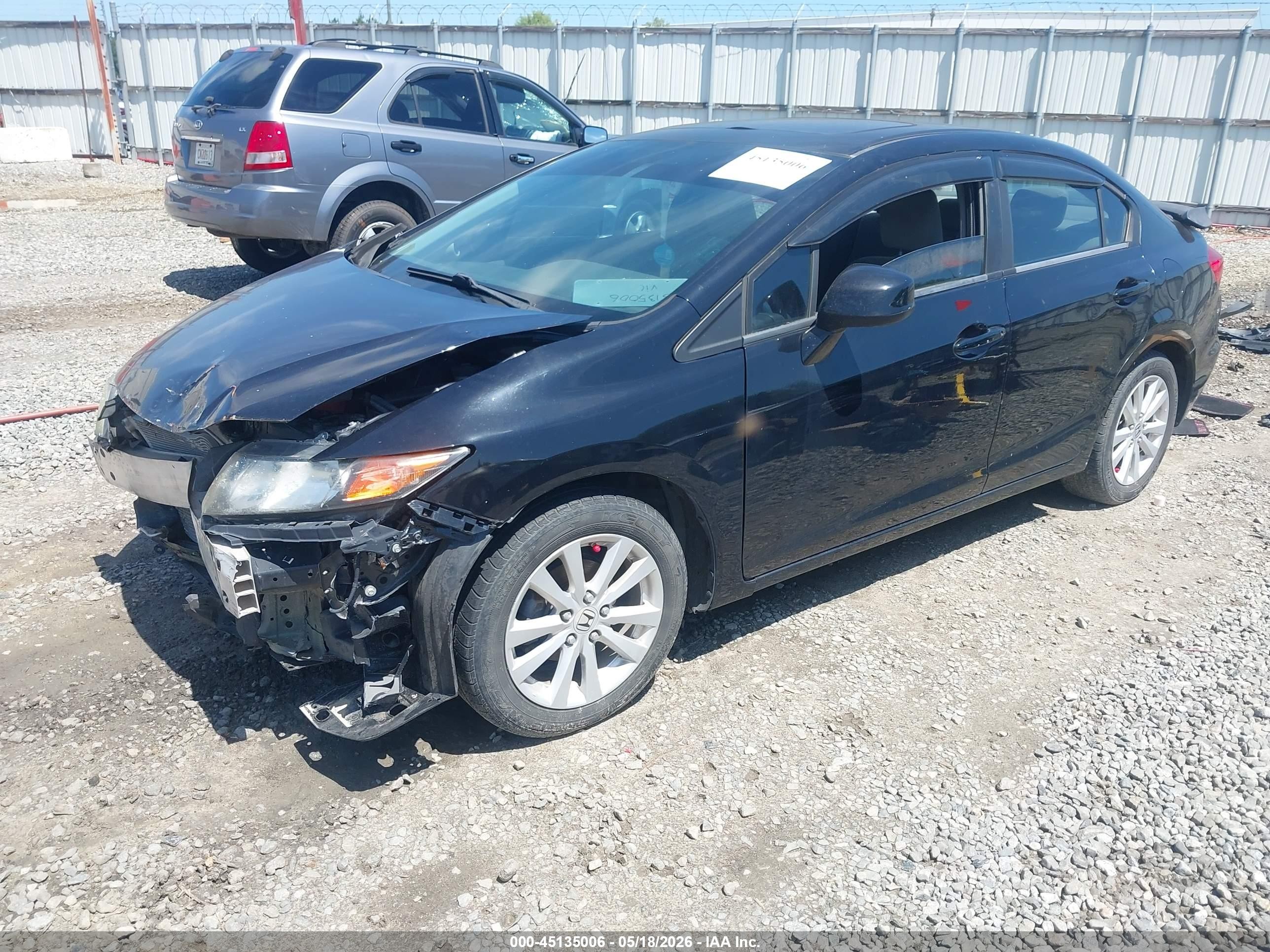 2012 Honda Civic Ex Black vin: 19XFB2F87CE063203