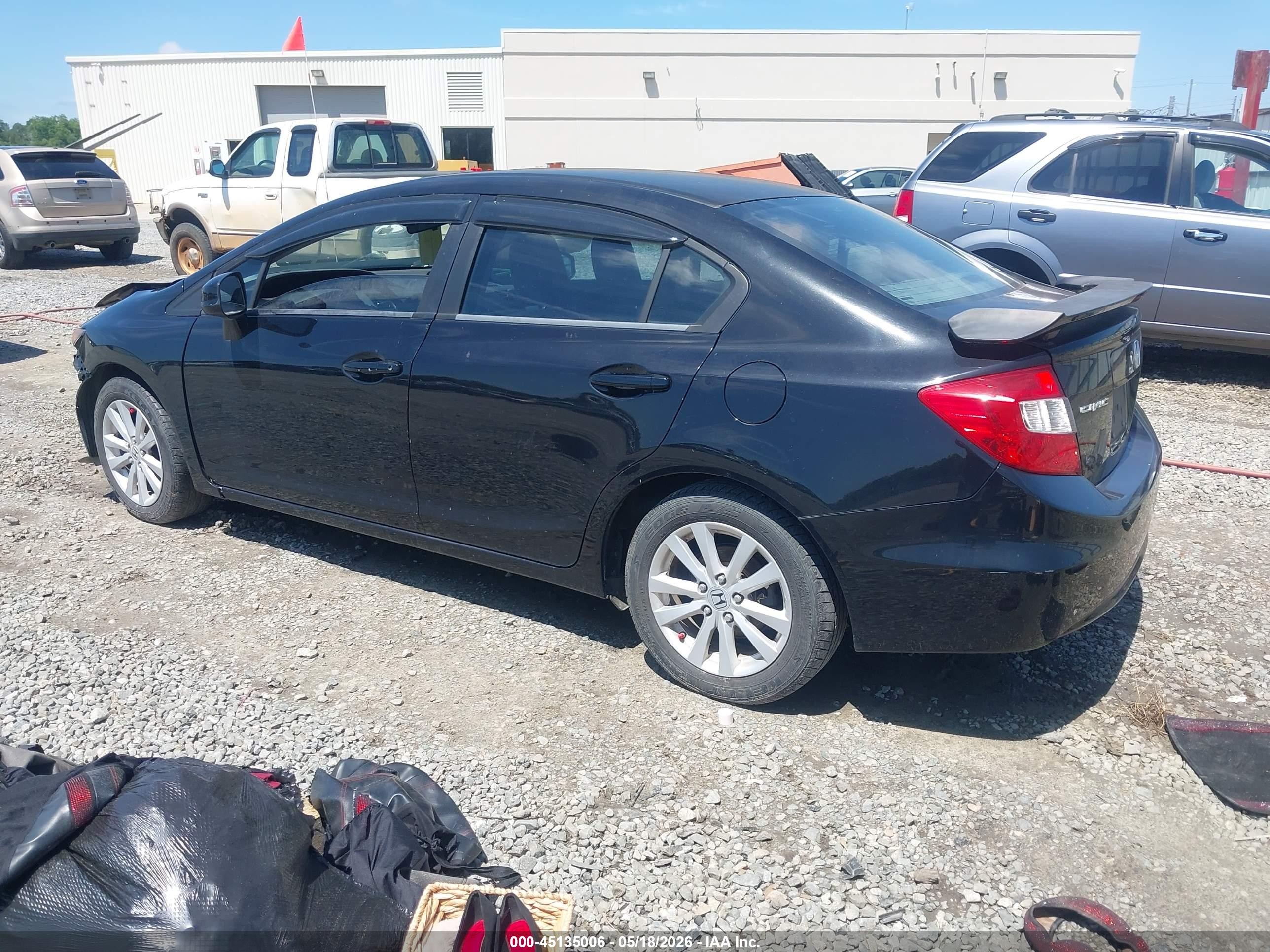 2012 Honda Civic Ex Black vin: 19XFB2F87CE063203