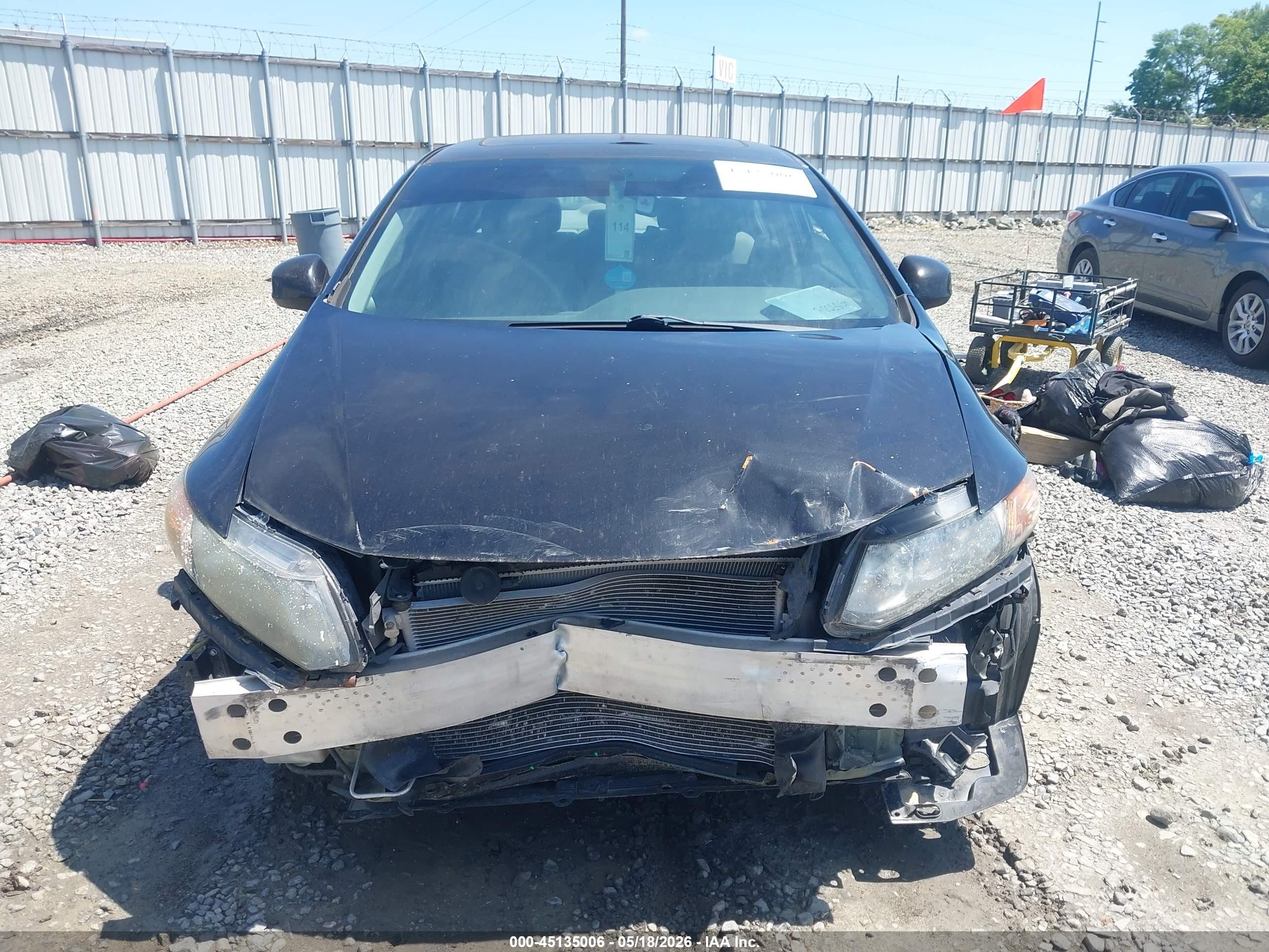 2012 Honda Civic Ex Black vin: 19XFB2F87CE063203