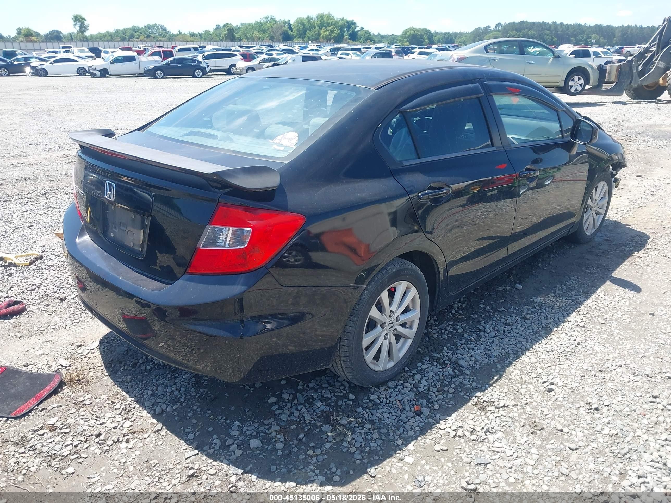 2012 Honda Civic Ex Black vin: 19XFB2F87CE063203