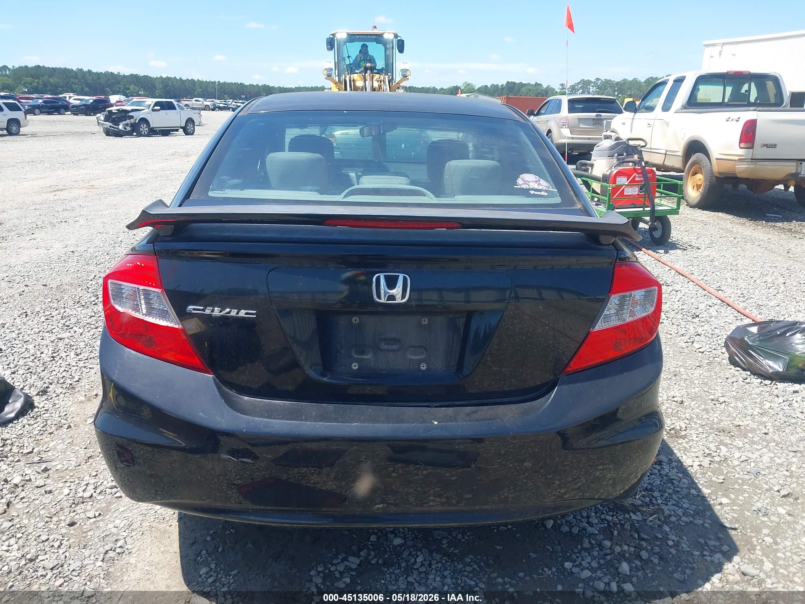 2012 Honda Civic Ex Black vin: 19XFB2F87CE063203
