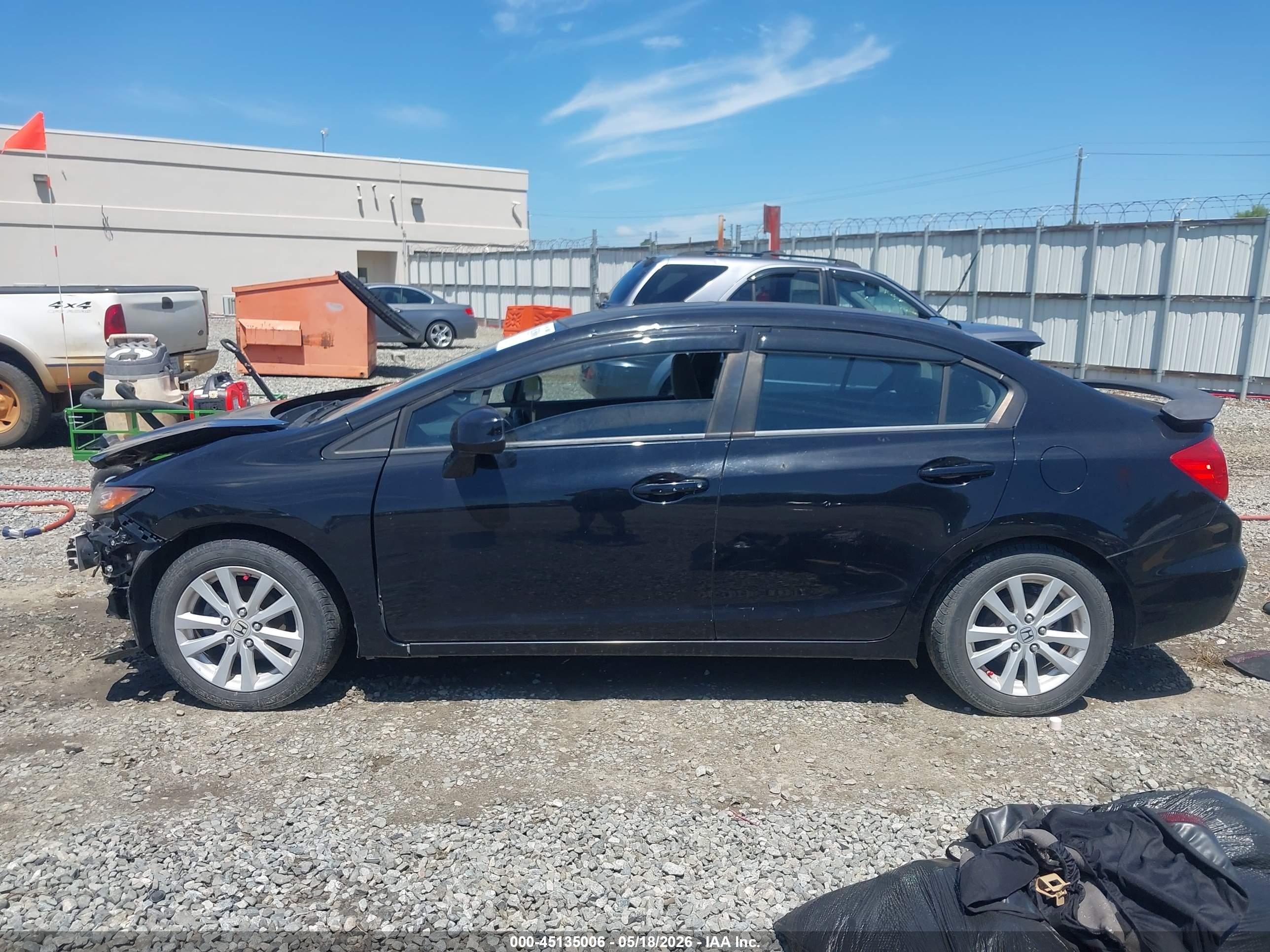 2012 Honda Civic Ex Black vin: 19XFB2F87CE063203
