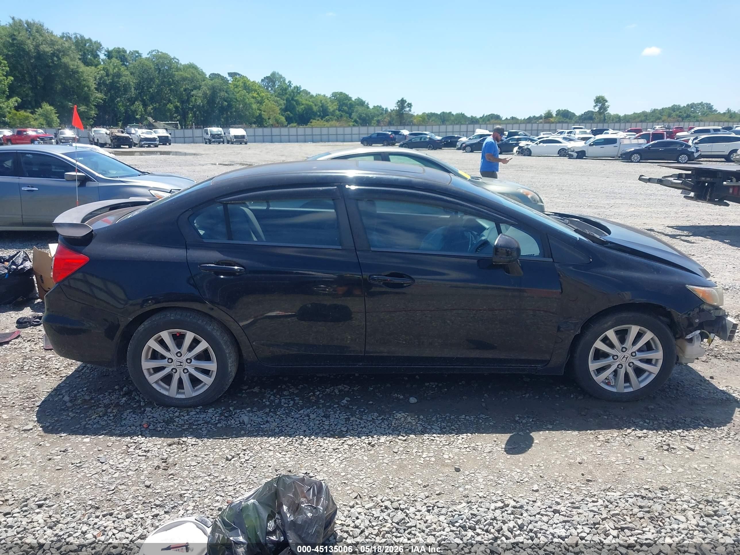 2012 Honda Civic Ex Black vin: 19XFB2F87CE063203
