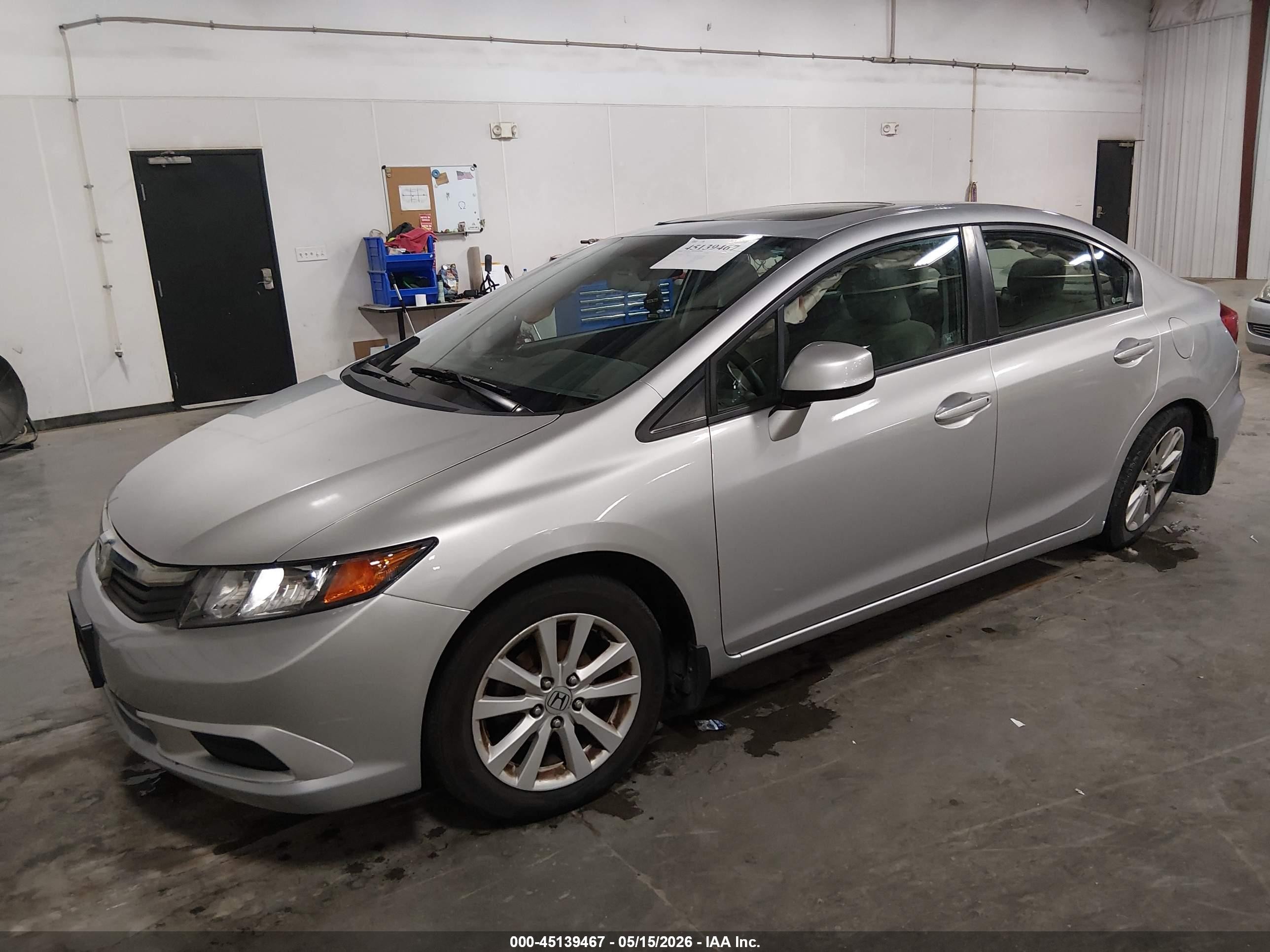 2012 Honda Civic Ex Gray vin: 19XFB2F87CE073780