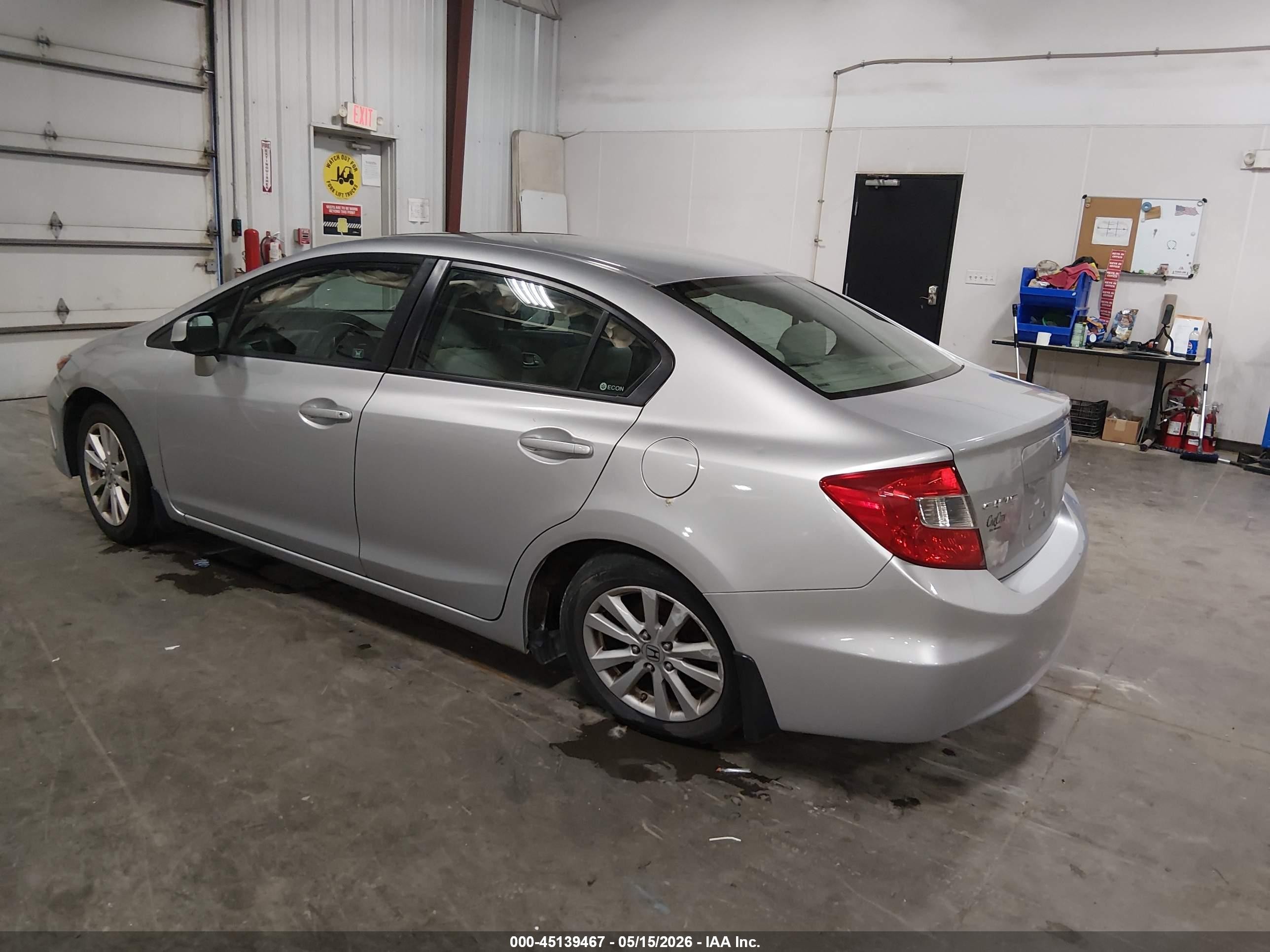 2012 Honda Civic Ex Gray vin: 19XFB2F87CE073780