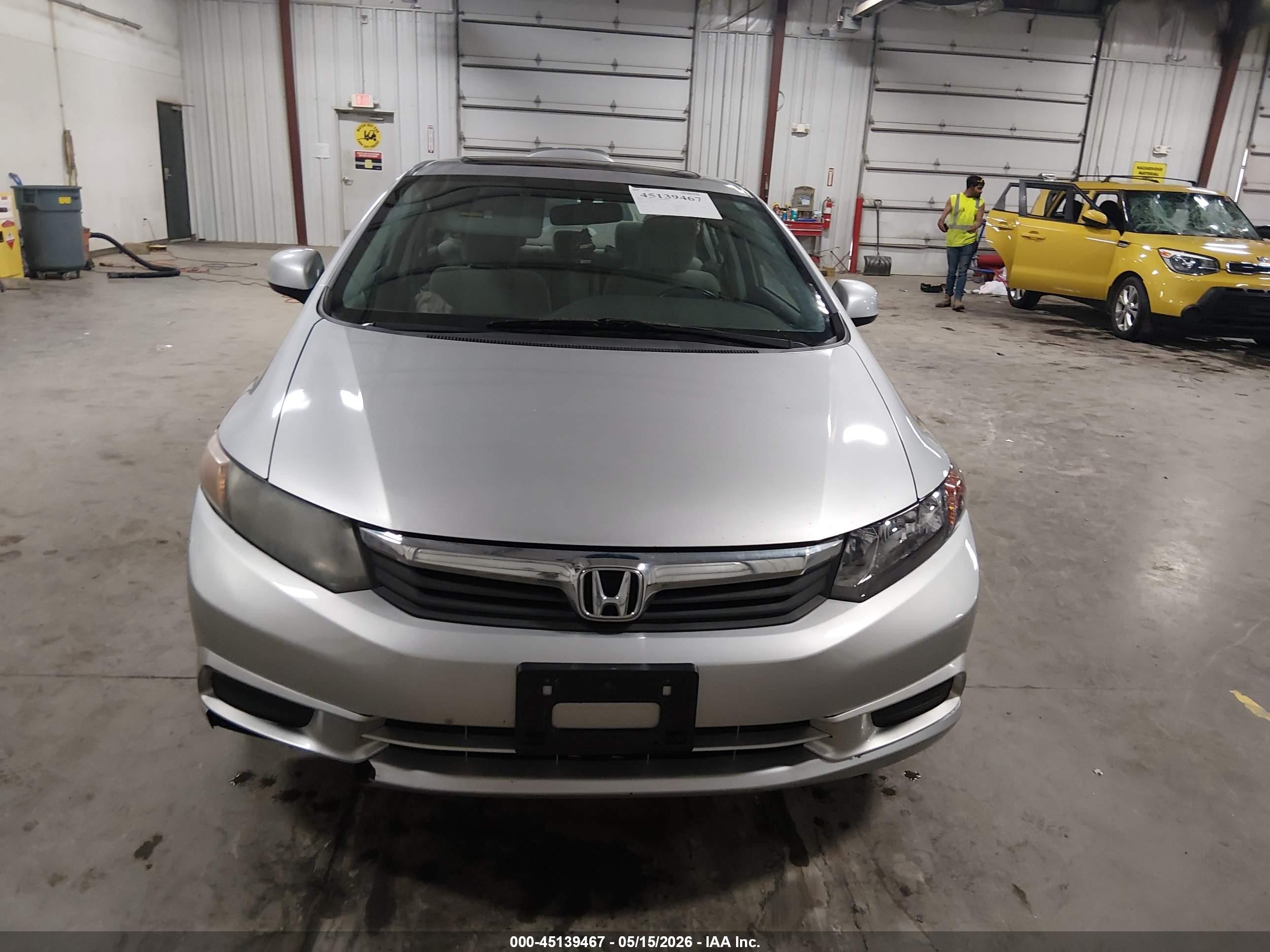 2012 Honda Civic Ex Gray vin: 19XFB2F87CE073780