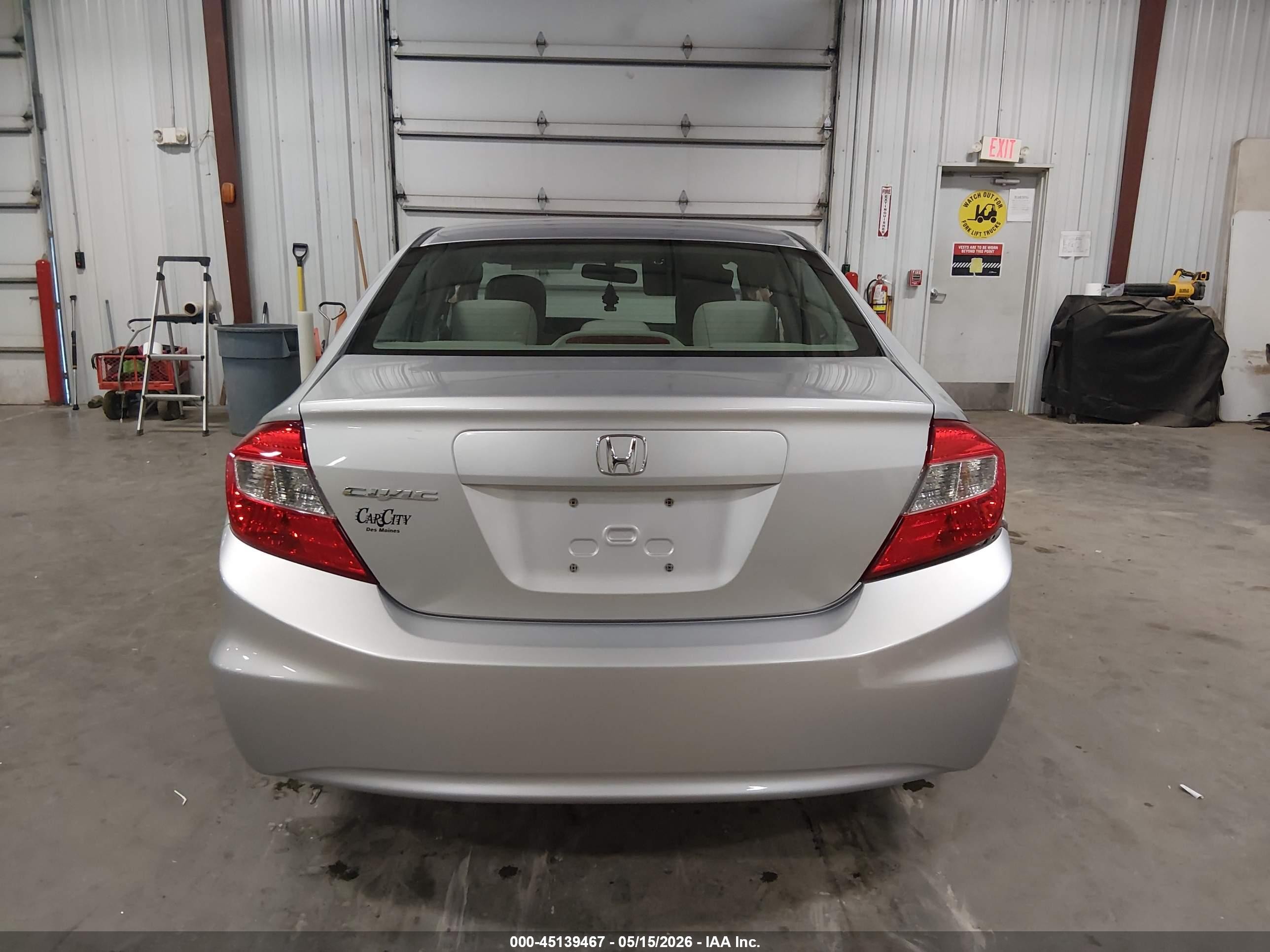 2012 Honda Civic Ex Gray vin: 19XFB2F87CE073780