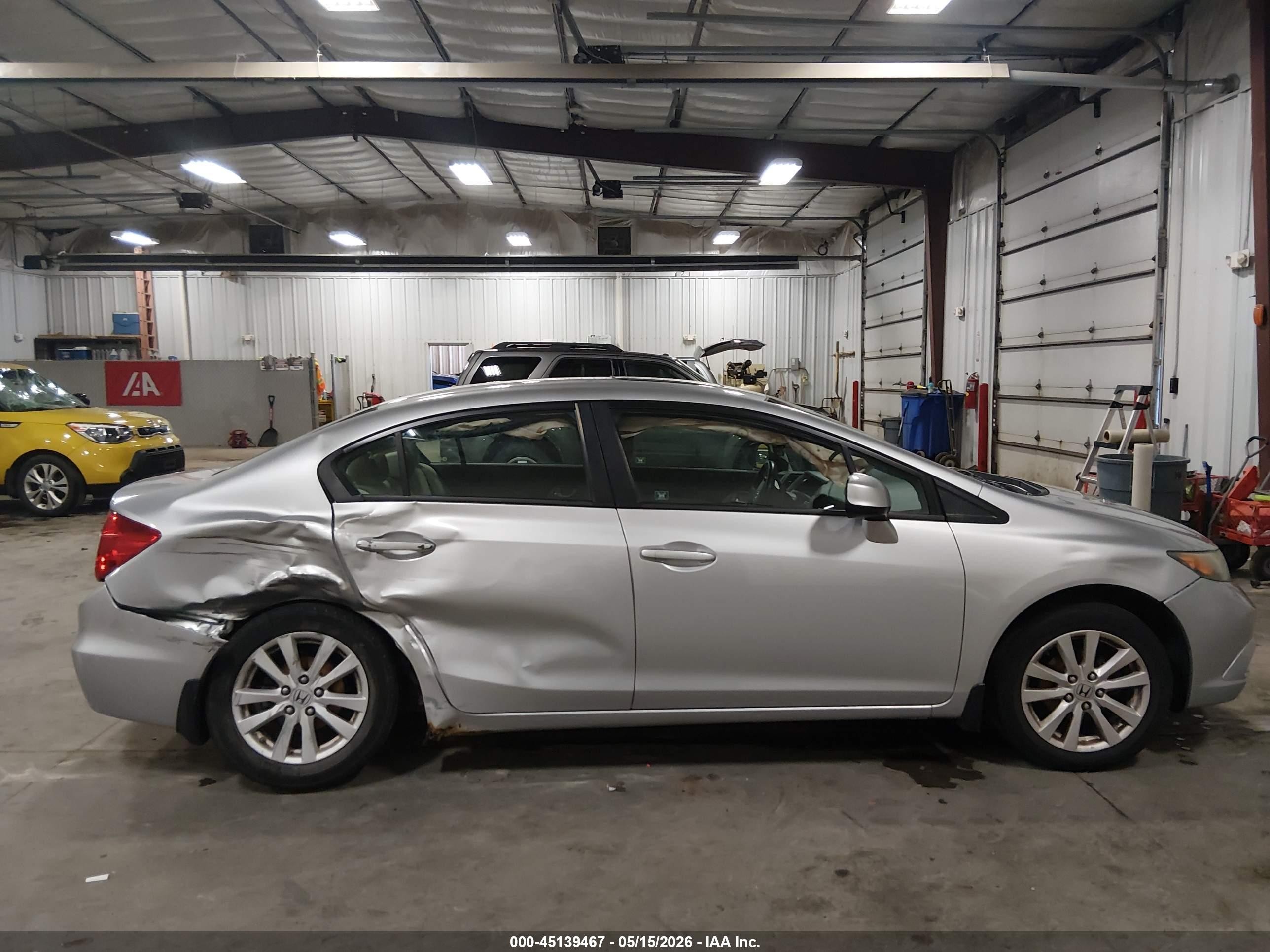 2012 Honda Civic Ex Gray vin: 19XFB2F87CE073780