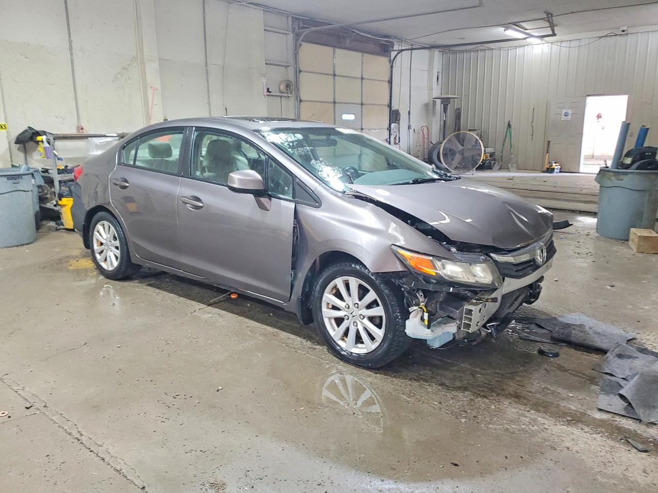 2012 Honda Civic Ex Gray vin: 19XFB2F87CE080518