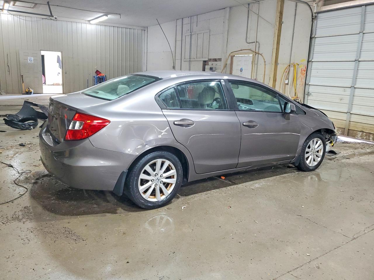 2012 Honda Civic Ex Gray vin: 19XFB2F87CE080518