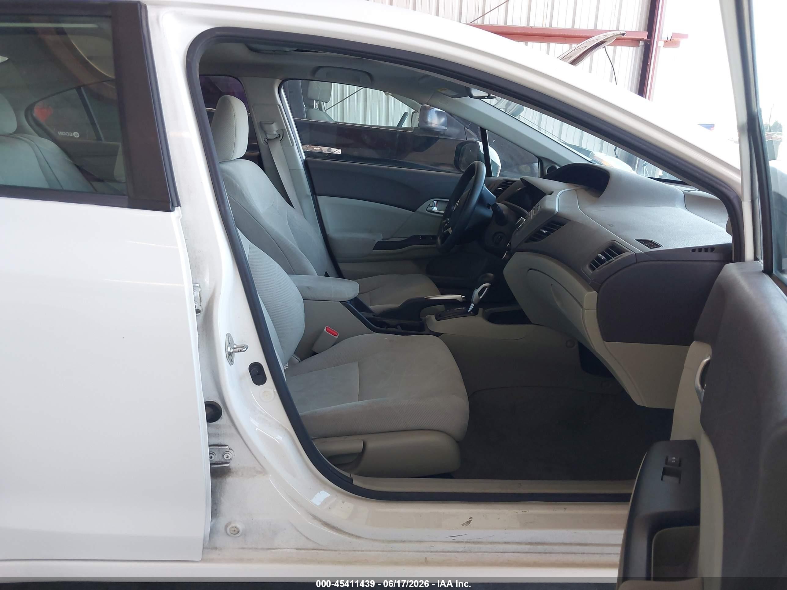 2012 Honda Civic Ex White vin: 19XFB2F87CE329559