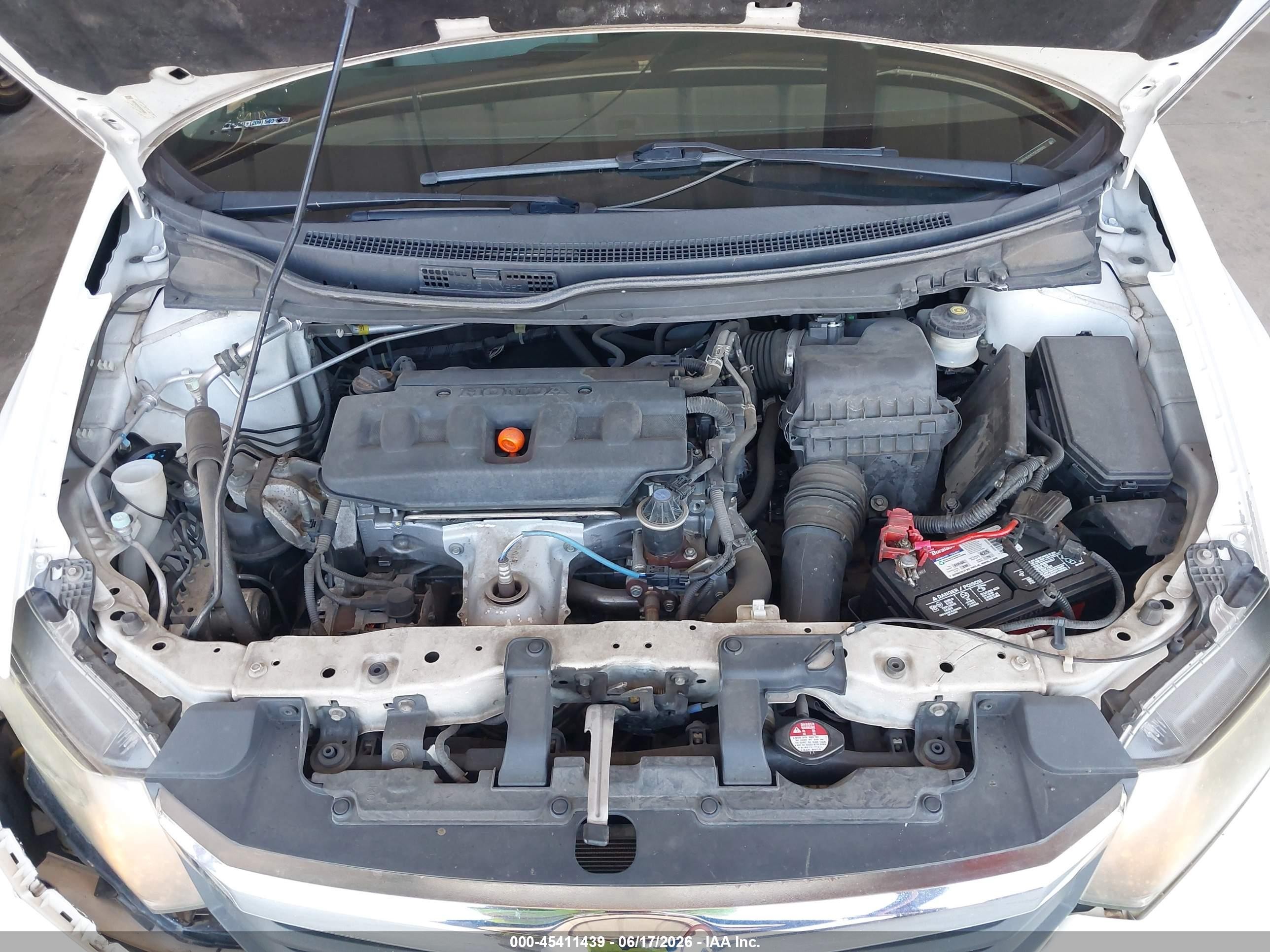 2012 Honda Civic Ex White vin: 19XFB2F87CE329559